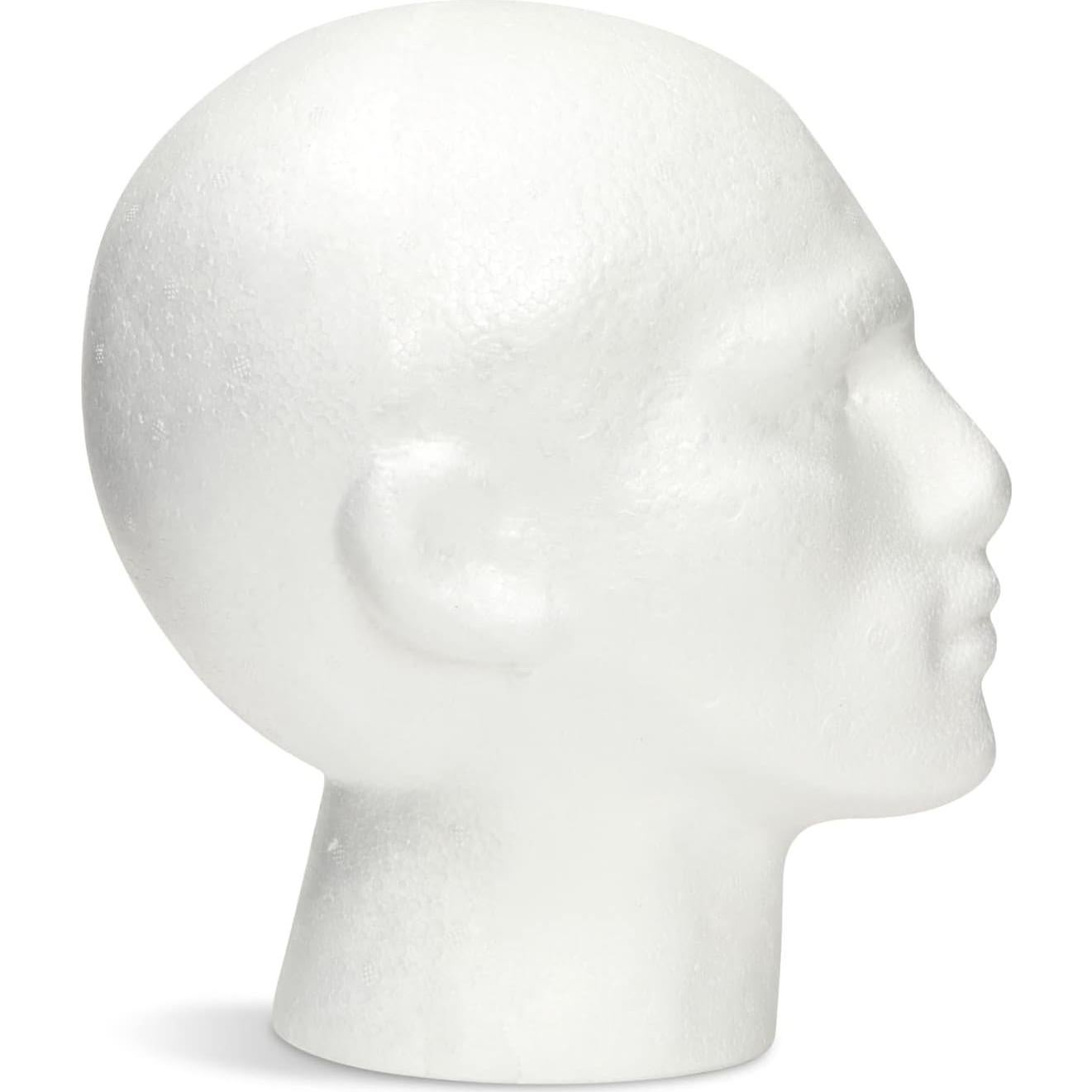 Cabeza de Maniquí Juvale para Pelucas y Sombreros - Blanca 23.5x17.8x27.9 cm