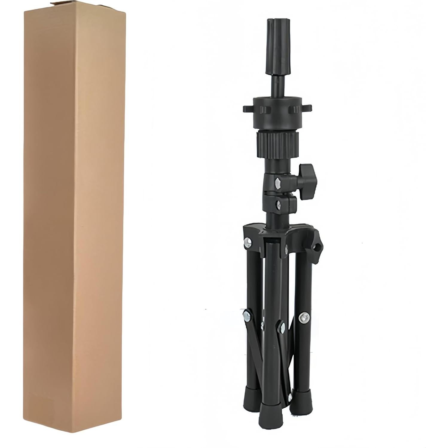 Soporte de Cabeza de Peluca Ajustable Yiifiulyn Mini Negro