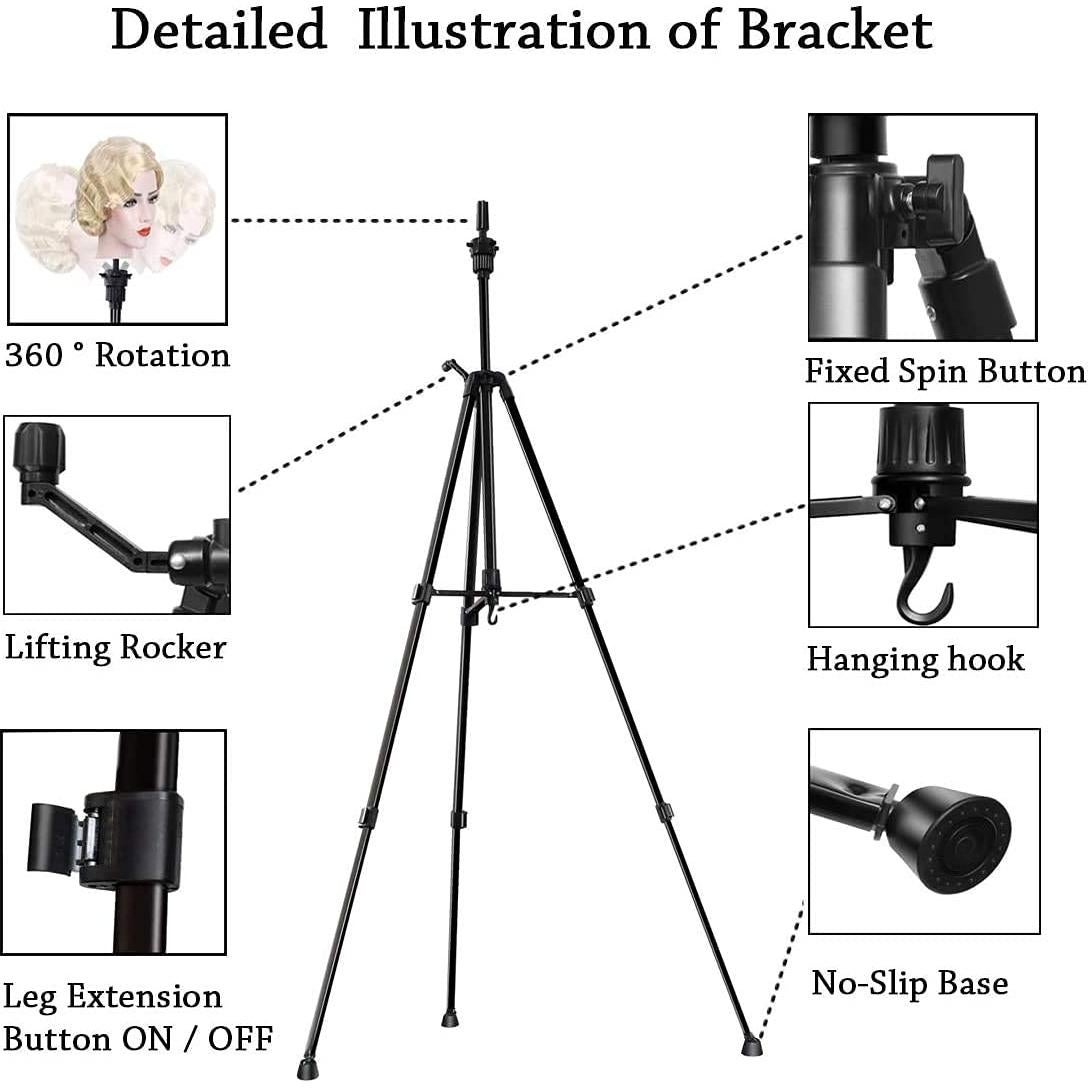 Soporte de Peluca Tripode Ajustable DANSEE 61-163 cm