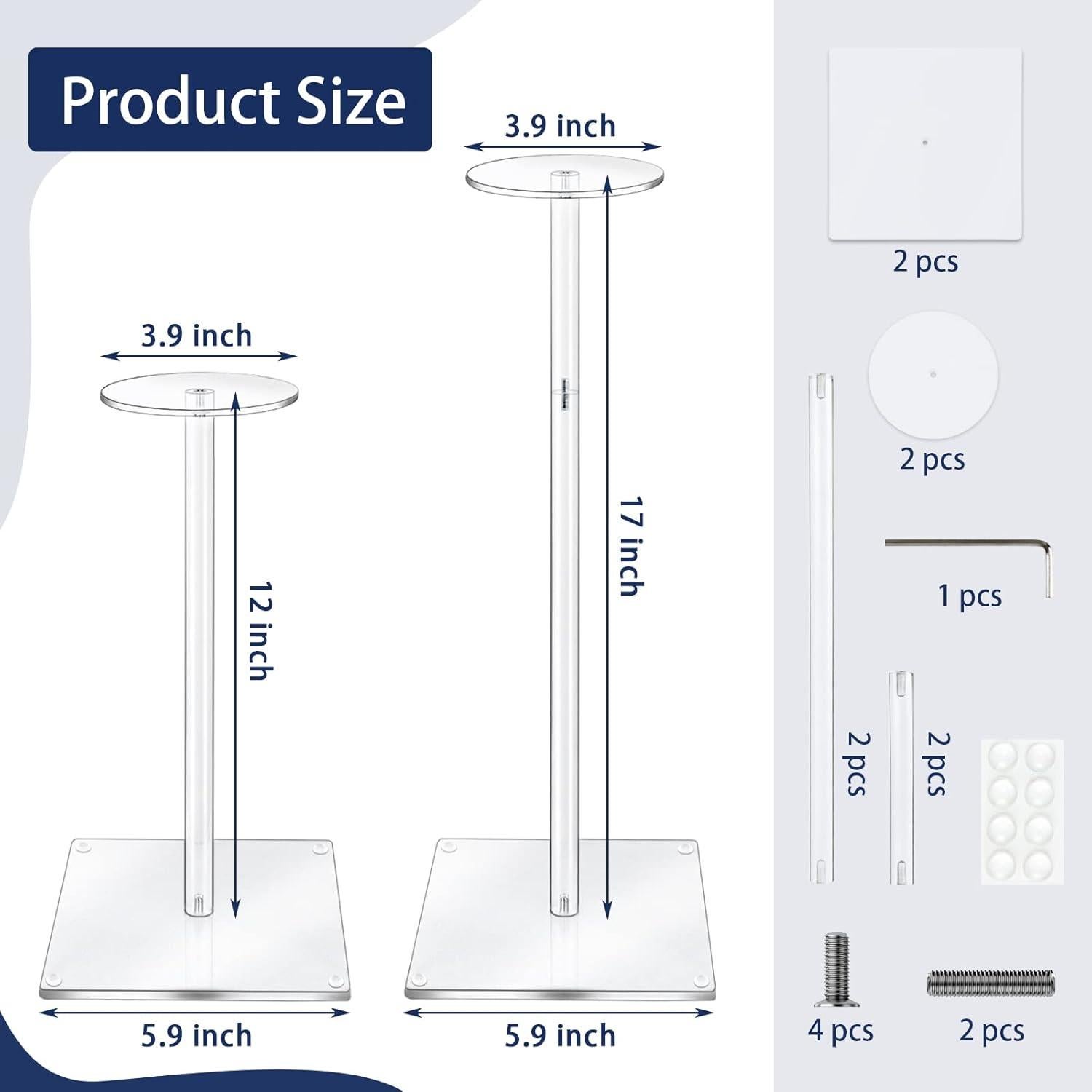 Soporte de Sombrero Acrílico RSSCIIIUL Ajustable 30-43 cm 2pcs