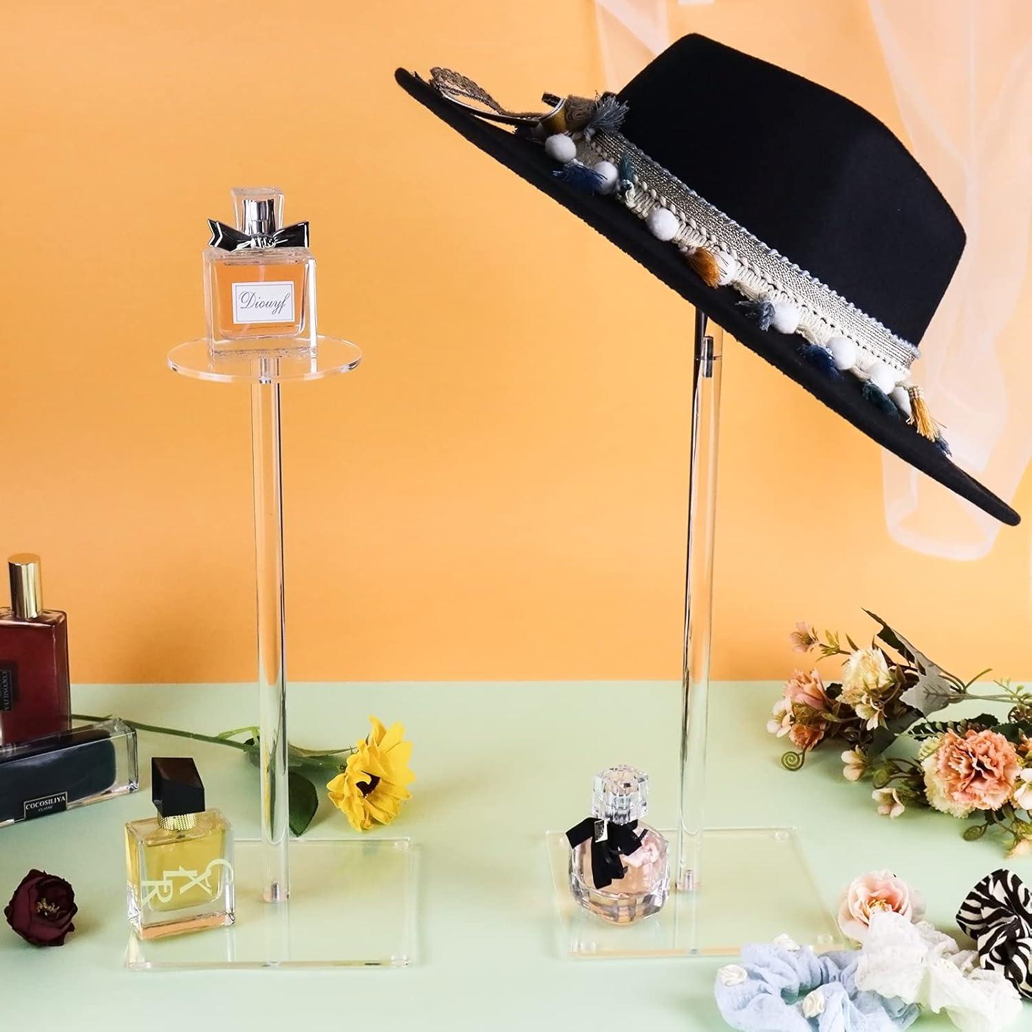 Soporte de Sombrero Acrílico RSSCIIIUL Ajustable 30-43 cm 2pcs