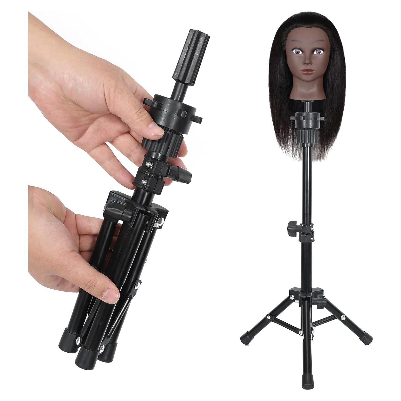 Soporte de Peluca Tripode Ajustable Ailsa 64cm Metal Negro