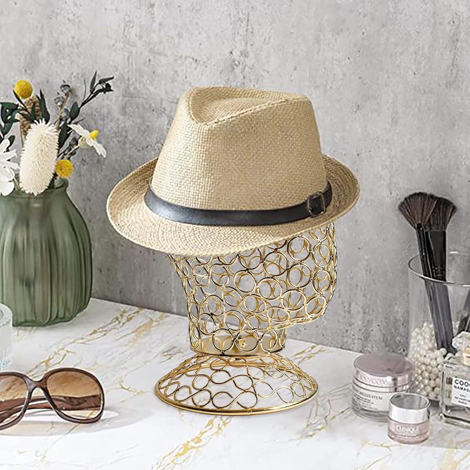 Soporte de Cabeza de Peluca CHADWICK Oro Cromado 53 cm