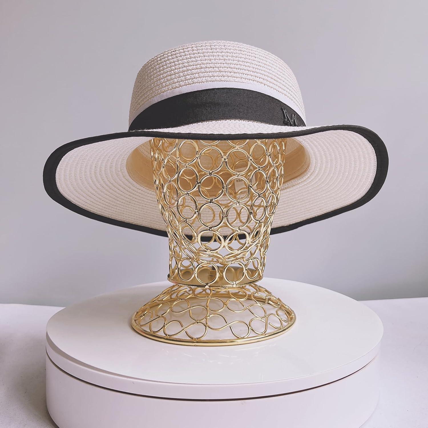 Soporte de Cabeza de Peluca CHADWICK Oro Cromado 53 cm