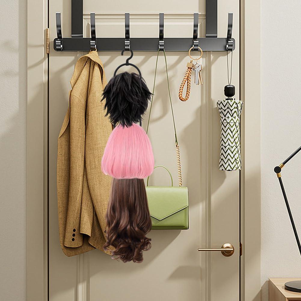 Paquete de 3 Soportes de Peluca Plegables QWLWBU - Negro