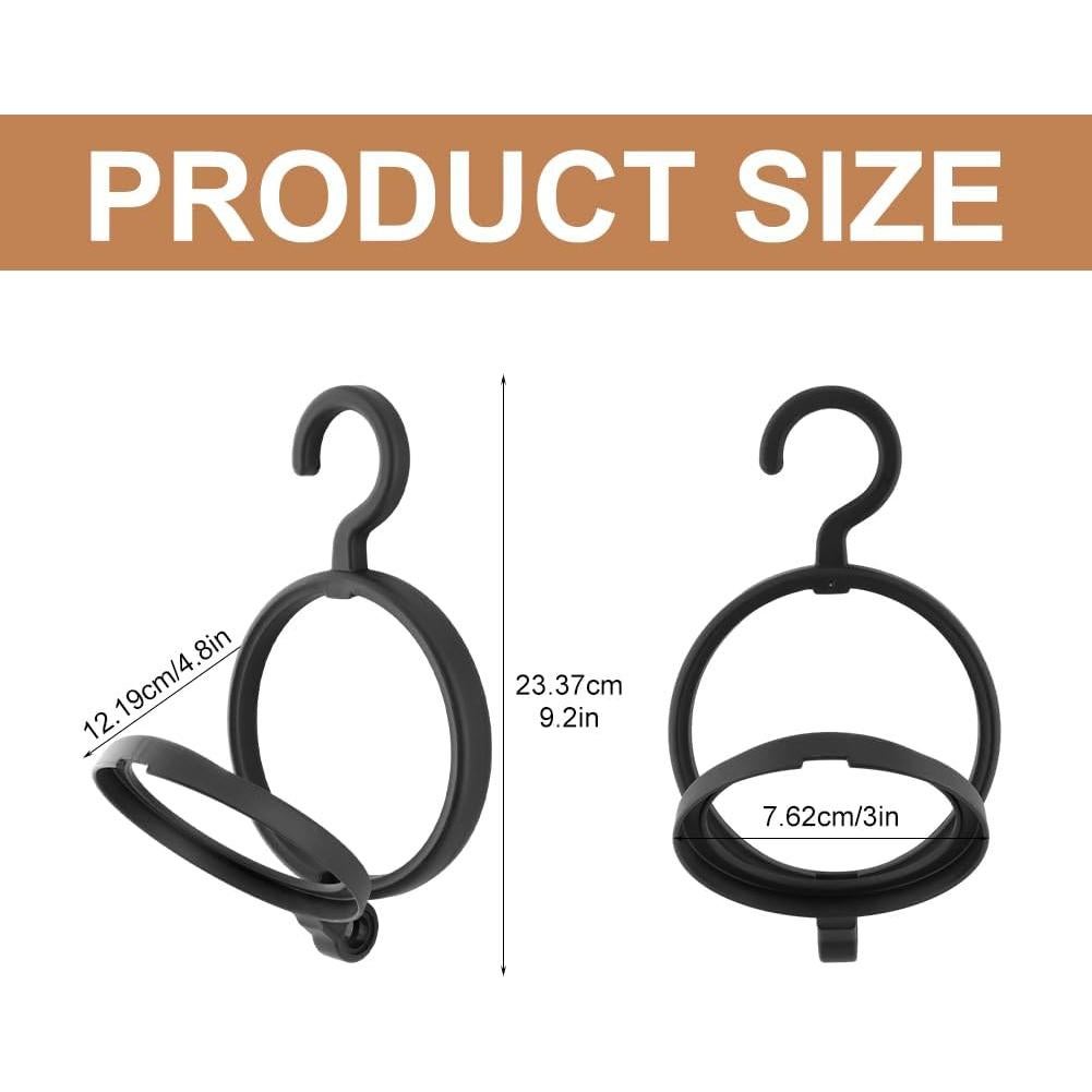 Paquete de 3 Soportes de Peluca Plegables QWLWBU - Negro