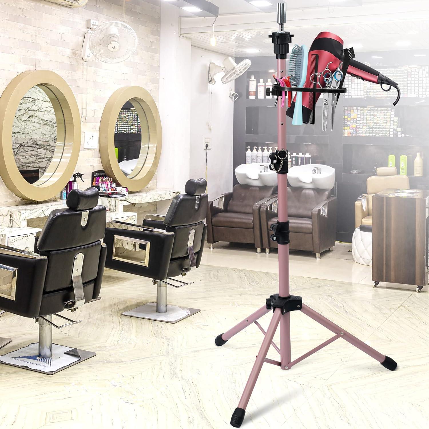 Soporte de Peluca Klvied Tripode Oro Rosa Ajustable 63.5-135.89 cm