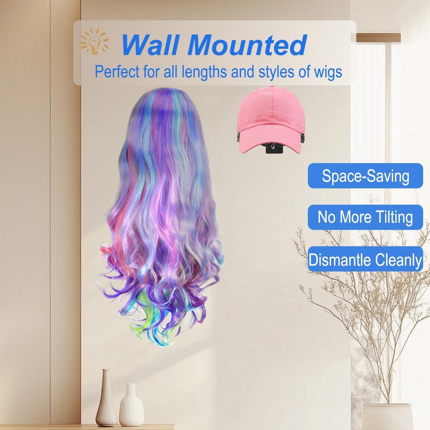 Soporte para Pelucas Montado en Pared WELIKEK Negro 1PC