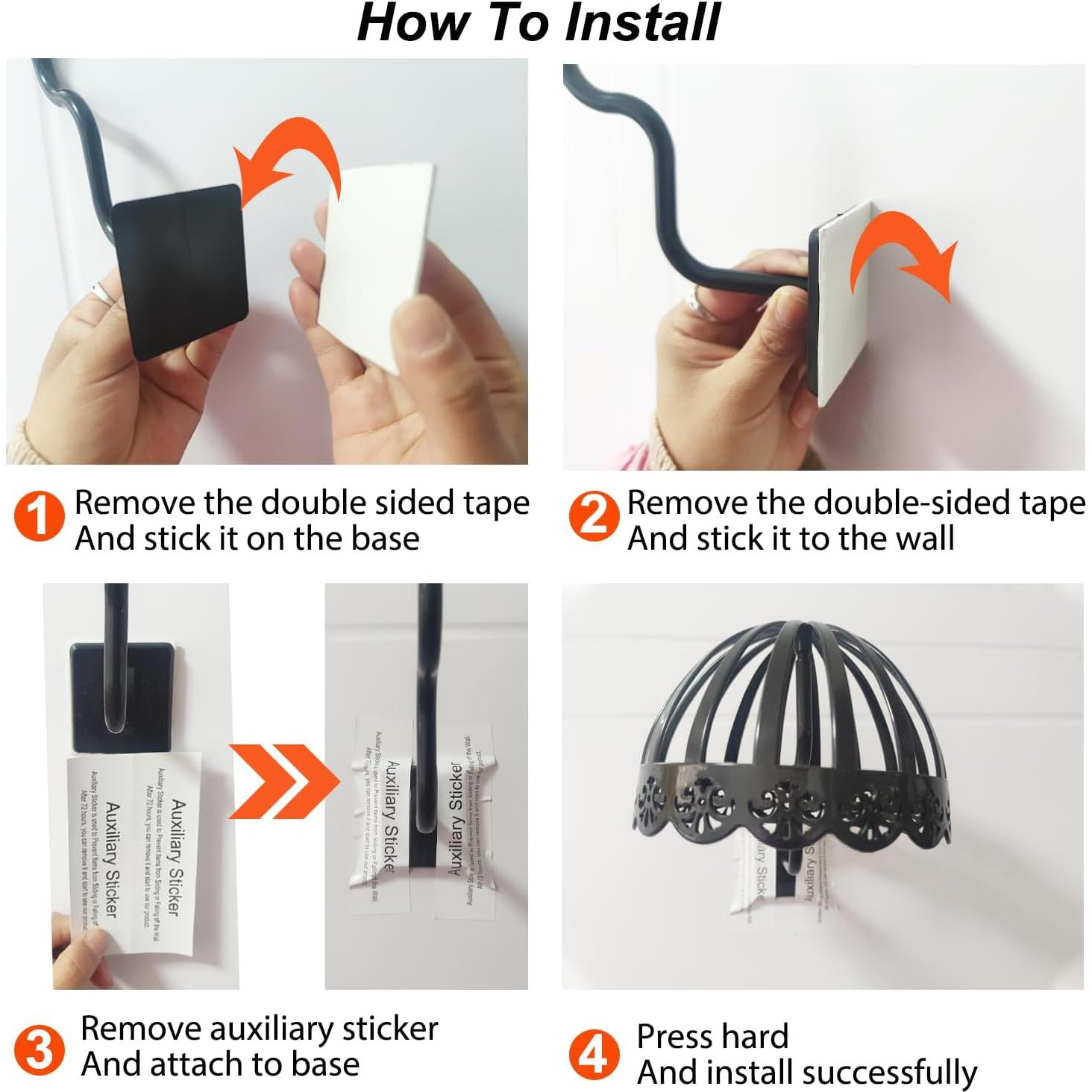 Soporte para Pelucas Montado en Pared WELIKEK Negro 1PC