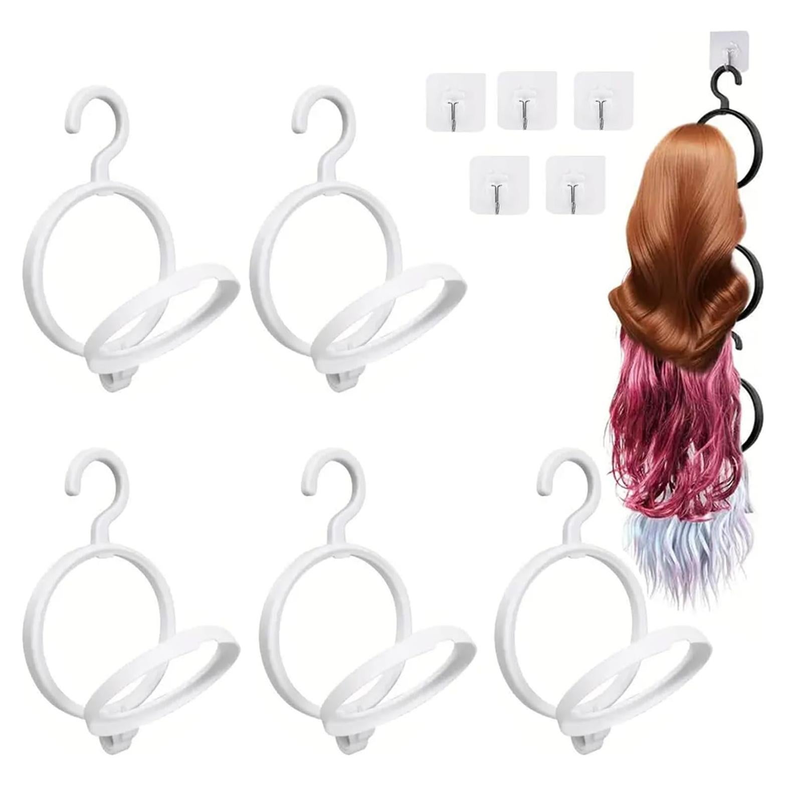 Soportes de Peluca Plegables 5Pcs XIIMENALU - Blanco