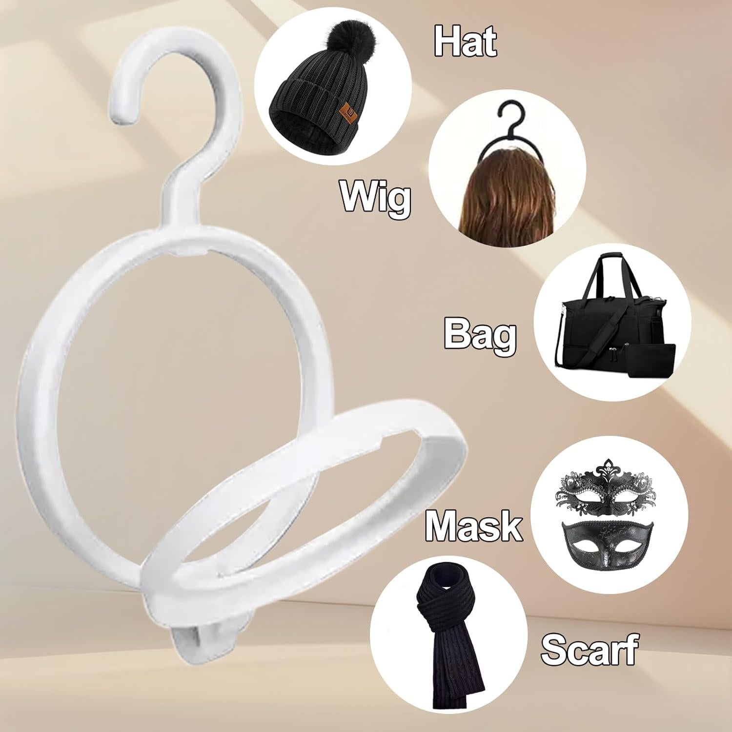 Soportes de Peluca Plegables 5Pcs XIIMENALU - Blanco