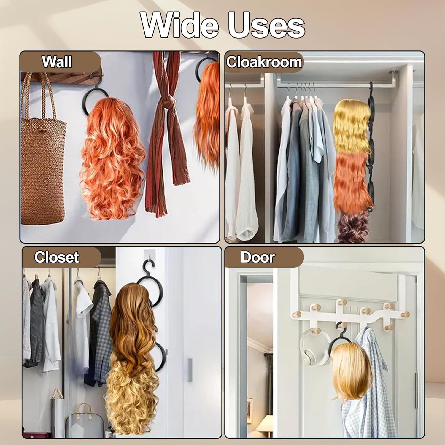 Soportes de Peluca Plegables 5Pcs XIIMENALU - Blanco