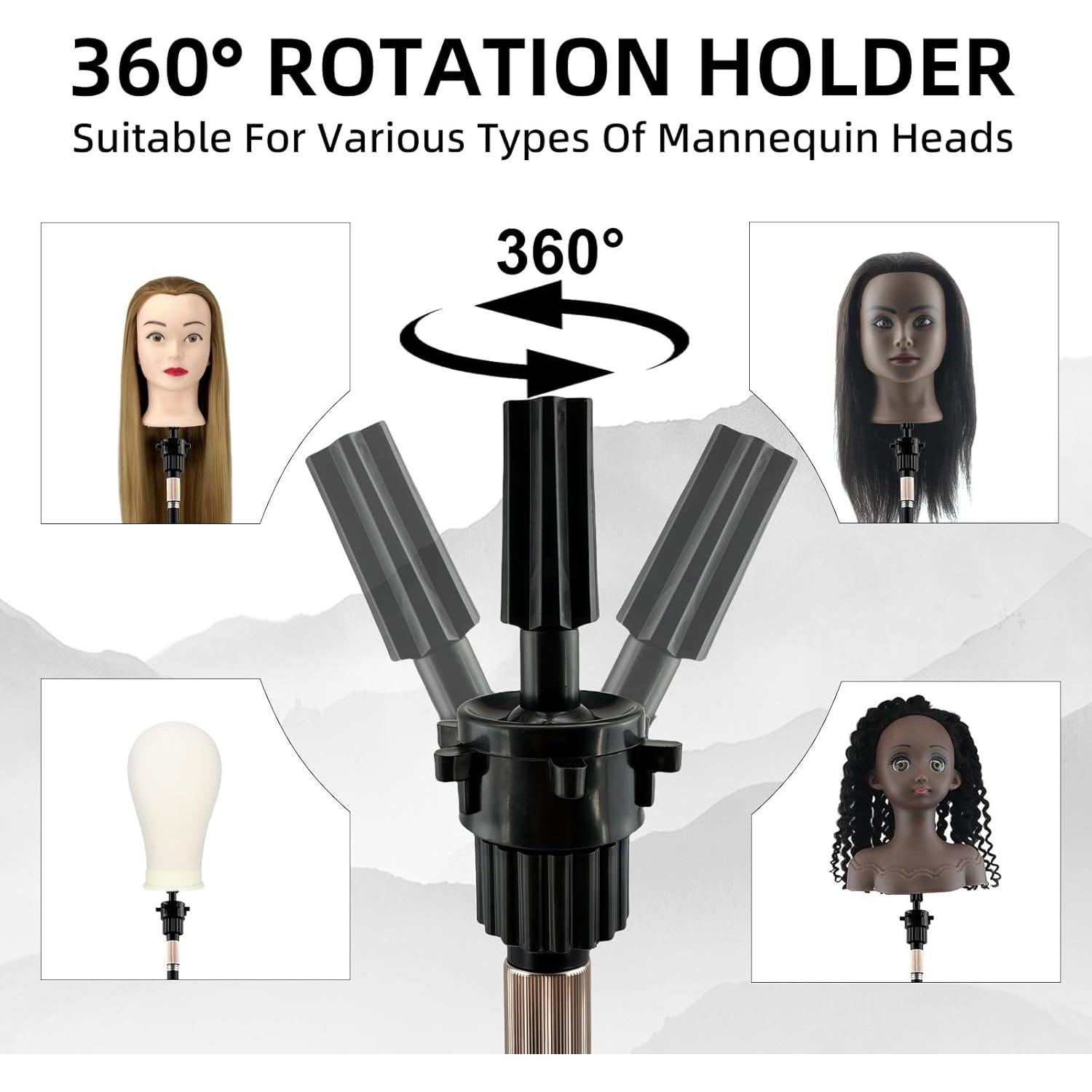 Soporte para Cabeza de Peluca PRESILKEE Ajustable 76-135 cm