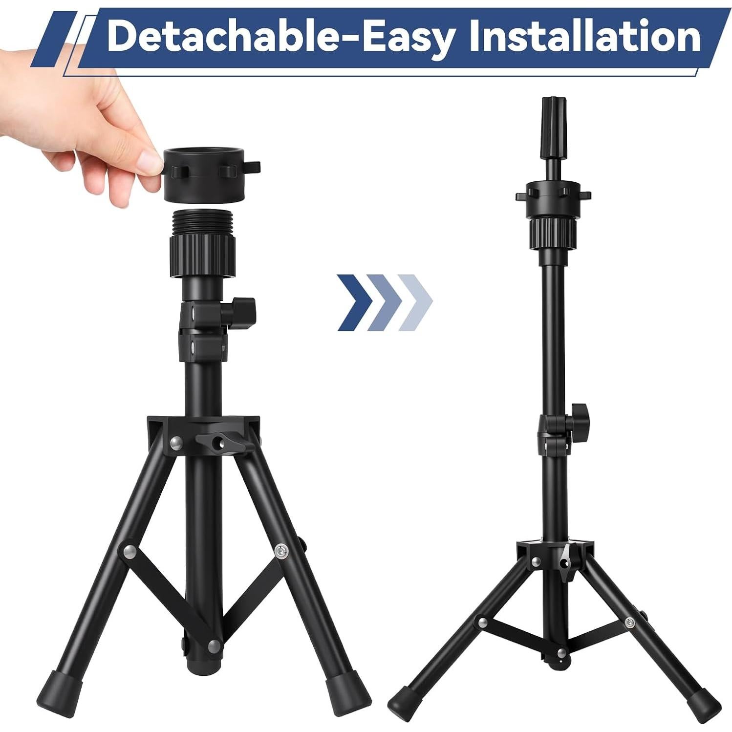 Soporte de Peluca Trípode ADLLHO Ajustable con Base Antideslizante