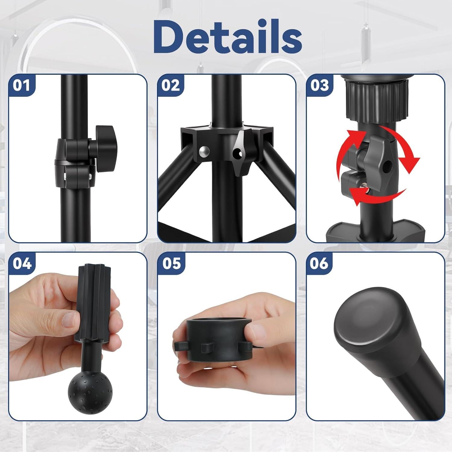 Soporte de Peluca Trípode ADLLHO Ajustable con Base Antideslizante