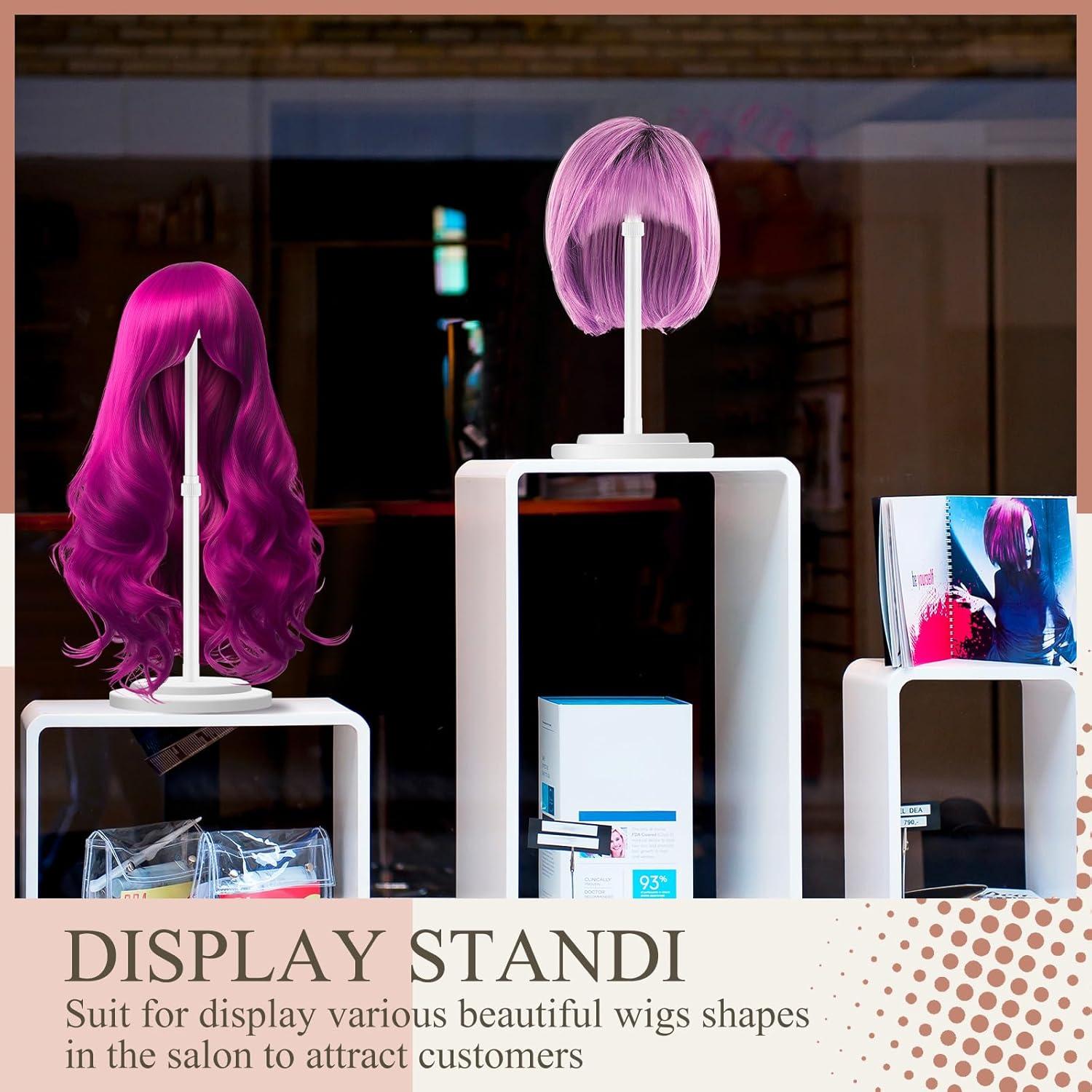 Soporte para Pelucas Tatuo 4 Pcs Ajustable Blanco 24.89-48.01 cm