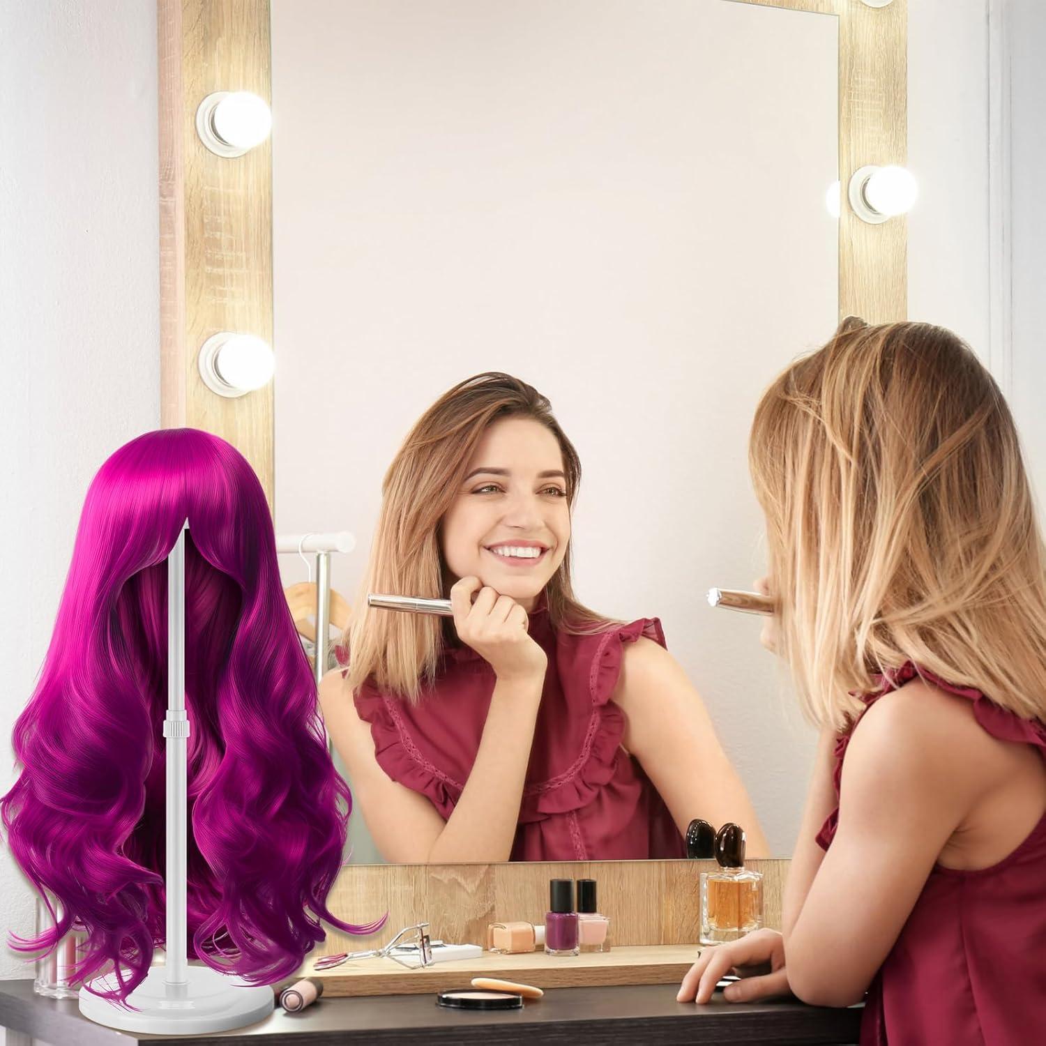 Soporte para Pelucas Tatuo 4 Pcs Ajustable Blanco 24.89-48.01 cm