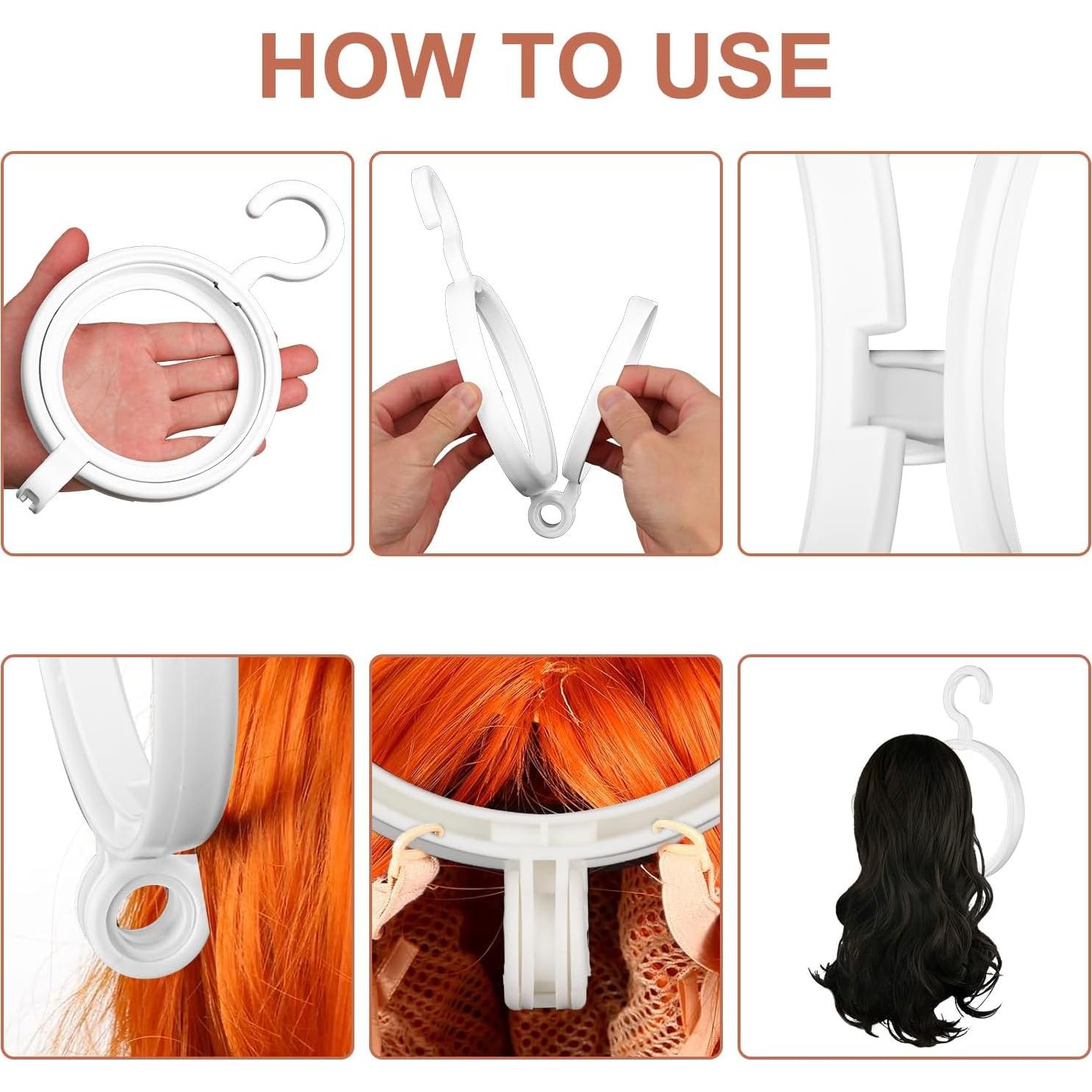 Paquete de 20 perchas para pelucas KUKLIPJIM - Almacenamiento versátil