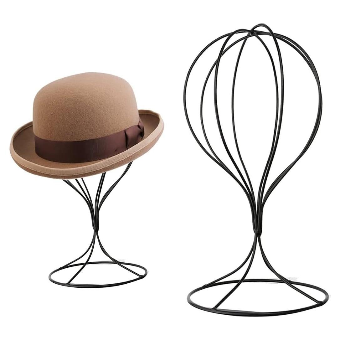 Soporte de Peluca de Metal A-SZCXTOP 32cm Negro Estable