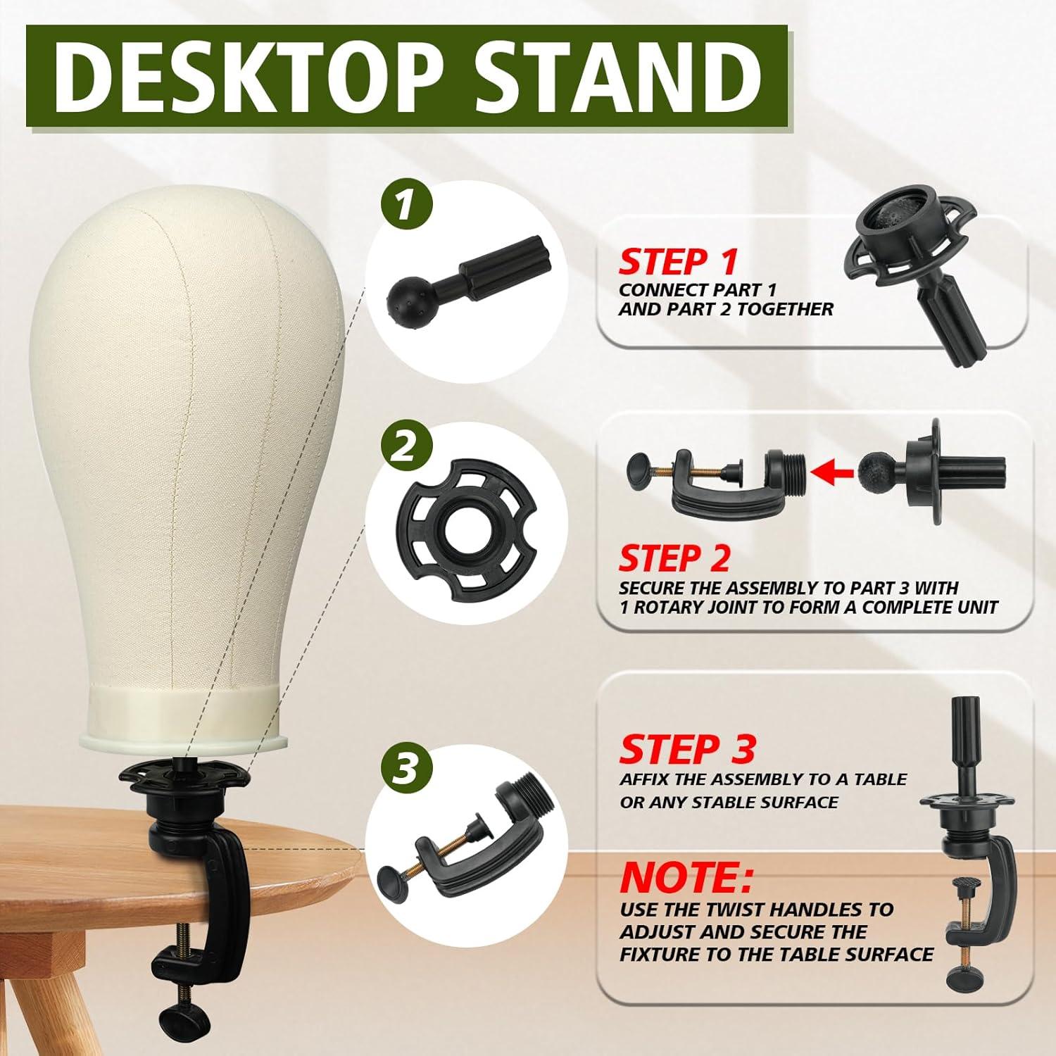 Soporte de Peluca Ajustable Goiple con Kit Completo de Estilizado