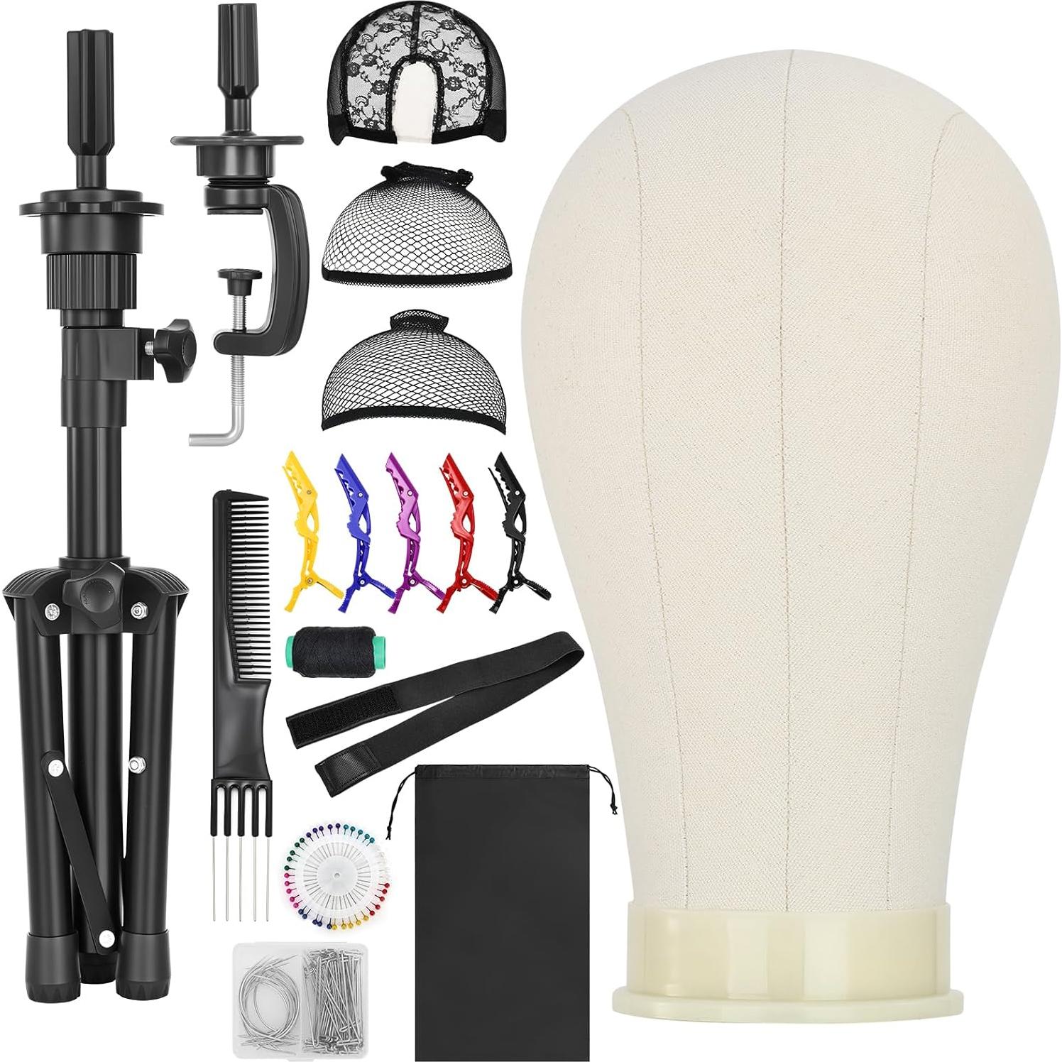 Soporte para Pelucas Yekavo con Cabeza de Lienzo 58.42 cm