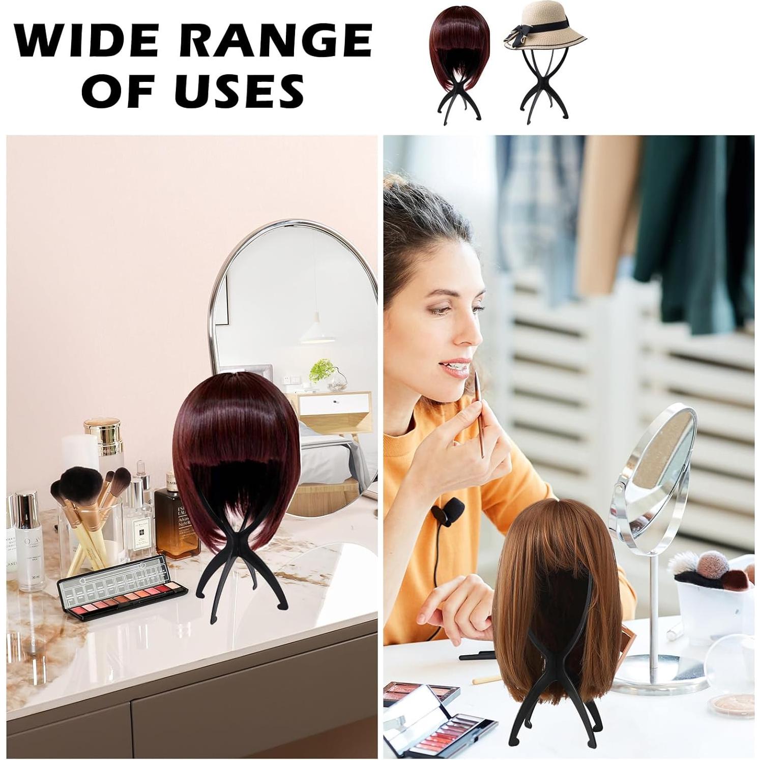 Juego de Soportes y Cepillos para Pelucas LOGJAM - 3 Soportes 2 Cepillos