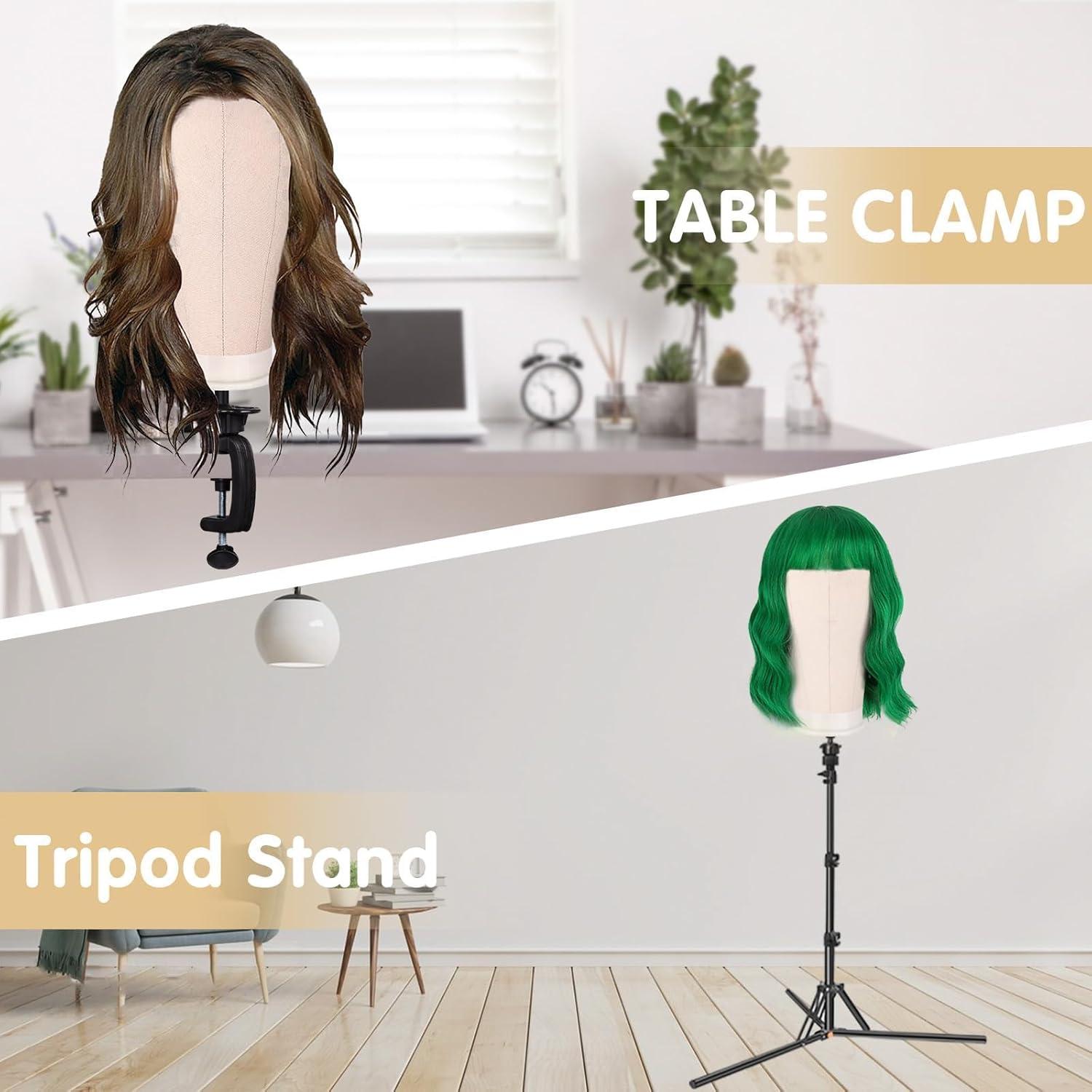 Soporte de Peluca Tripode TwoWin 63" con Cabeza Lona 23"