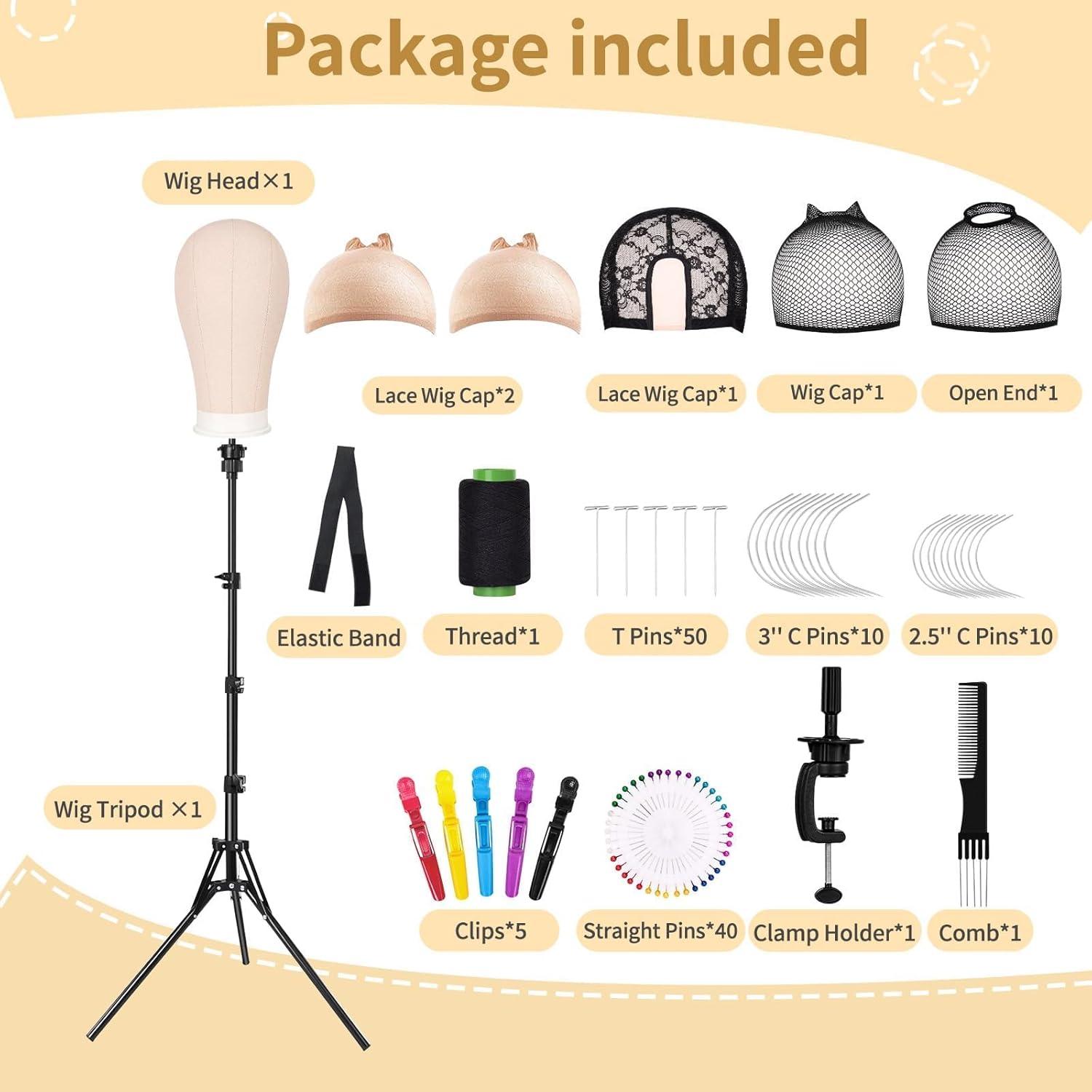 Soporte de Peluca Tripode TwoWin 63" con Cabeza Lona 23"