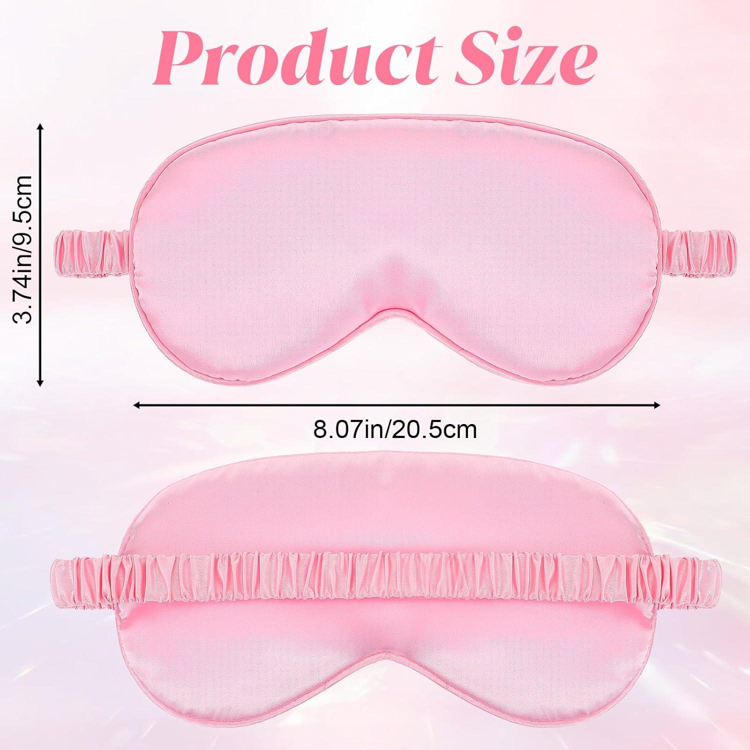 Máscaras de Sueño de Seda Rosa 4 Piezas KFHENSOMR