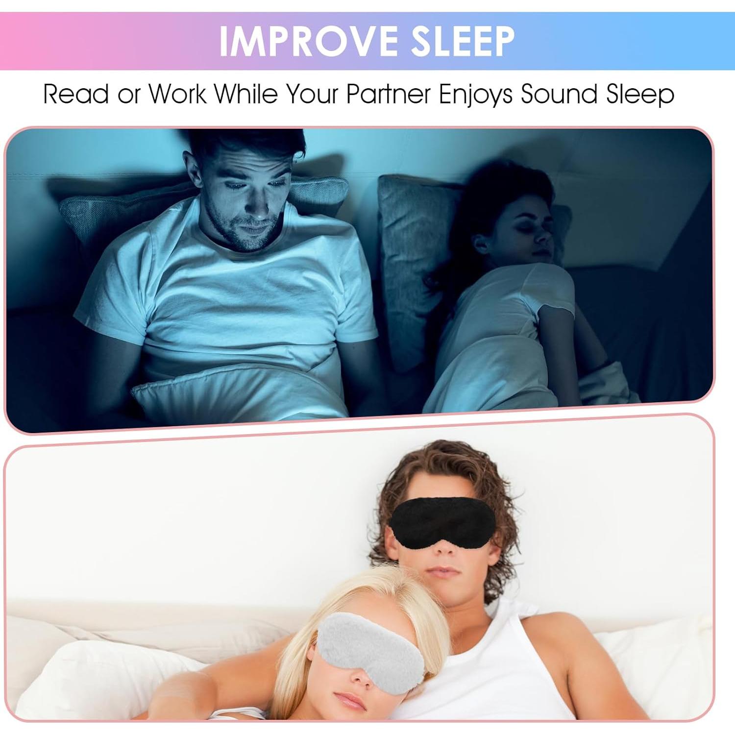 3 Pcs Máscaras de Ojos de Felpa WY LIGHTING para Dormir