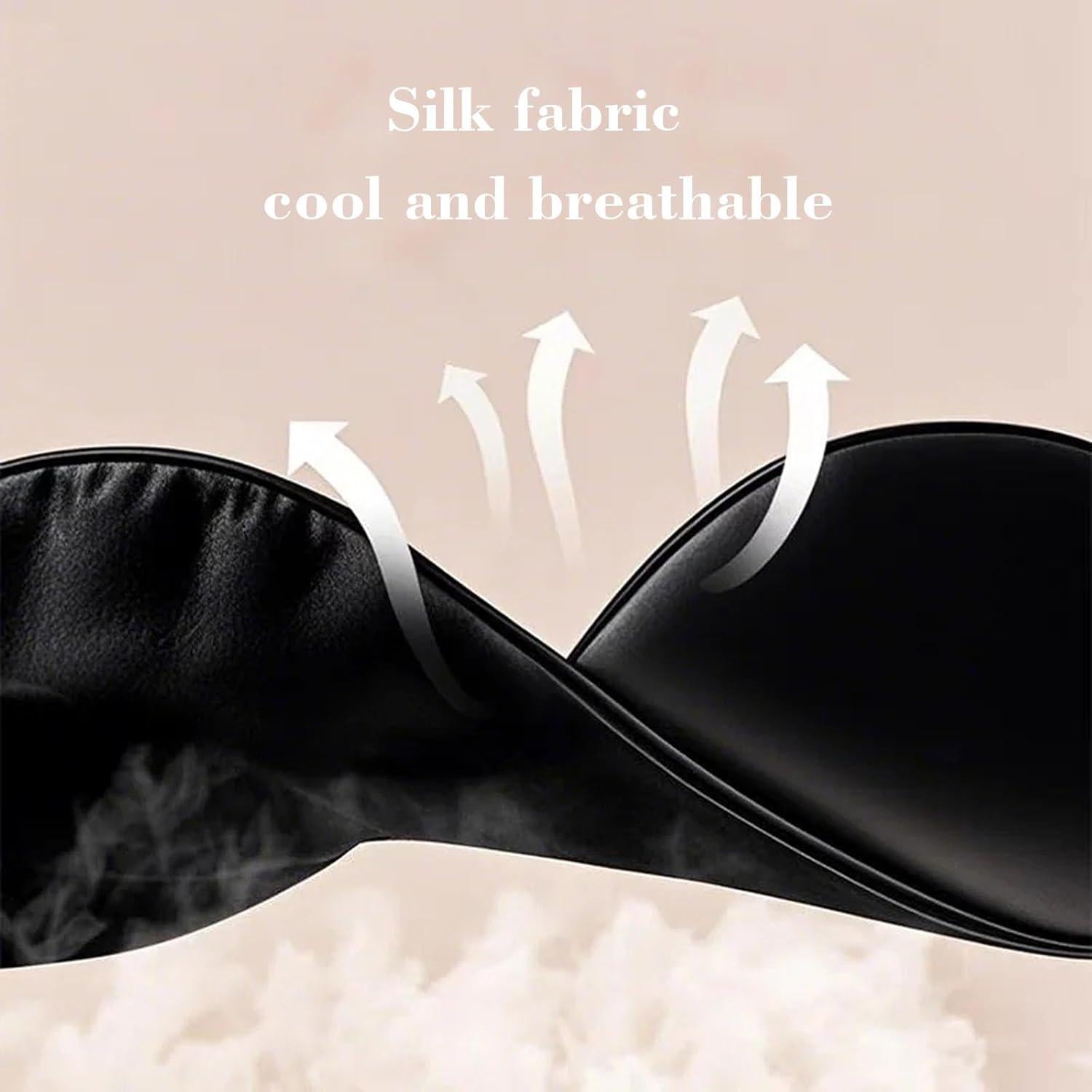 Paquete de 4 Máscaras de Sueño Tihzheoy, 100% Oscurecimiento, Seda