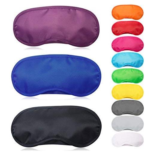 Conjunto 12 Máscaras de Sueño Coloridas Exacoo - Suaves y Lavables