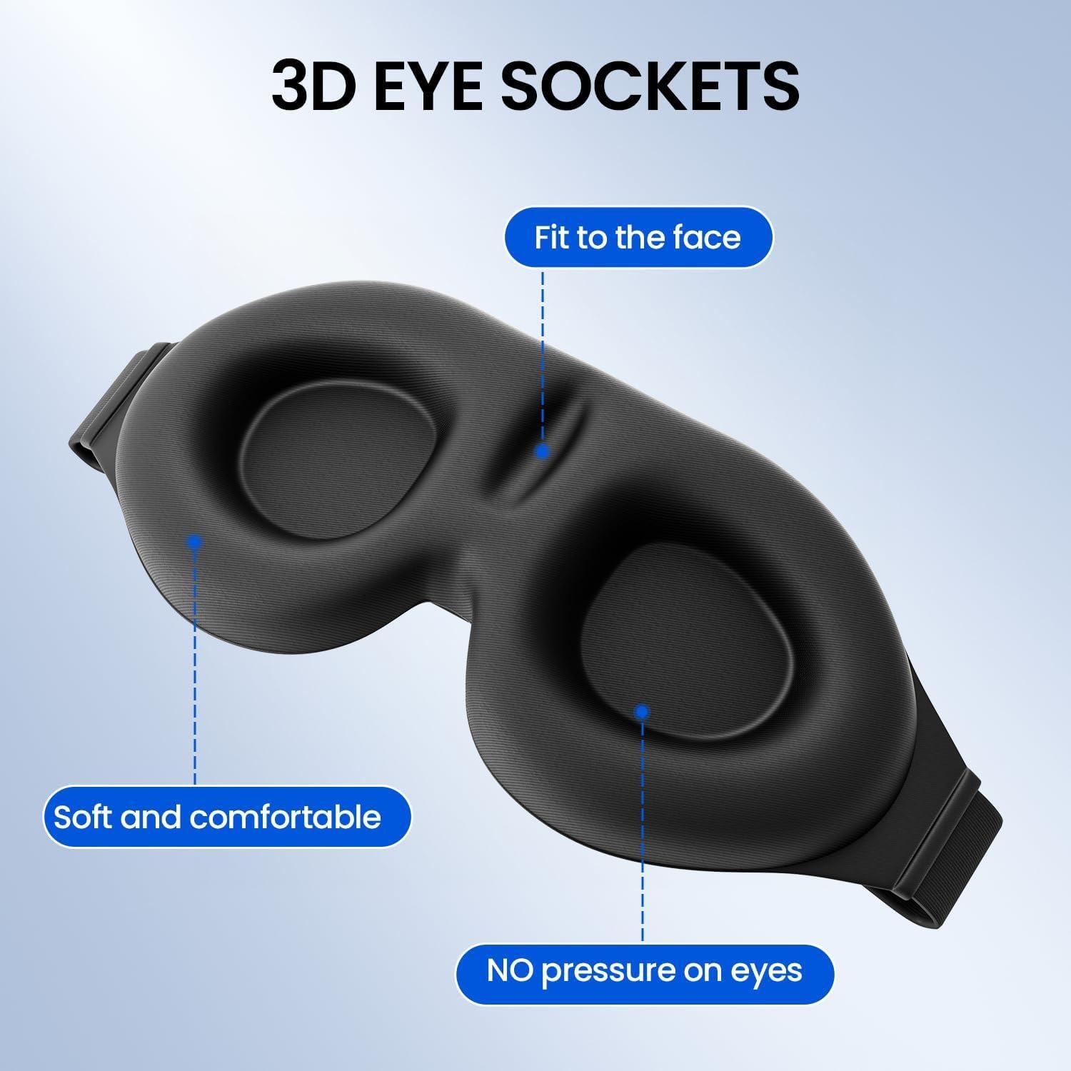 Máscara de Sueño 3D Algodón Bloqueadora Luz General