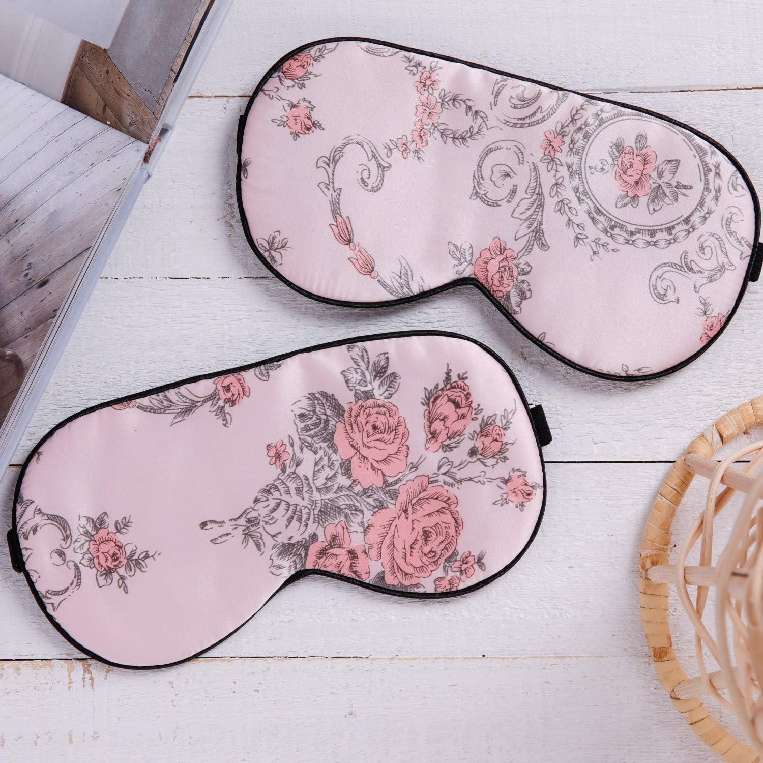 Maxfeel Máscara de Seda Pura para Dormir - Color Floral