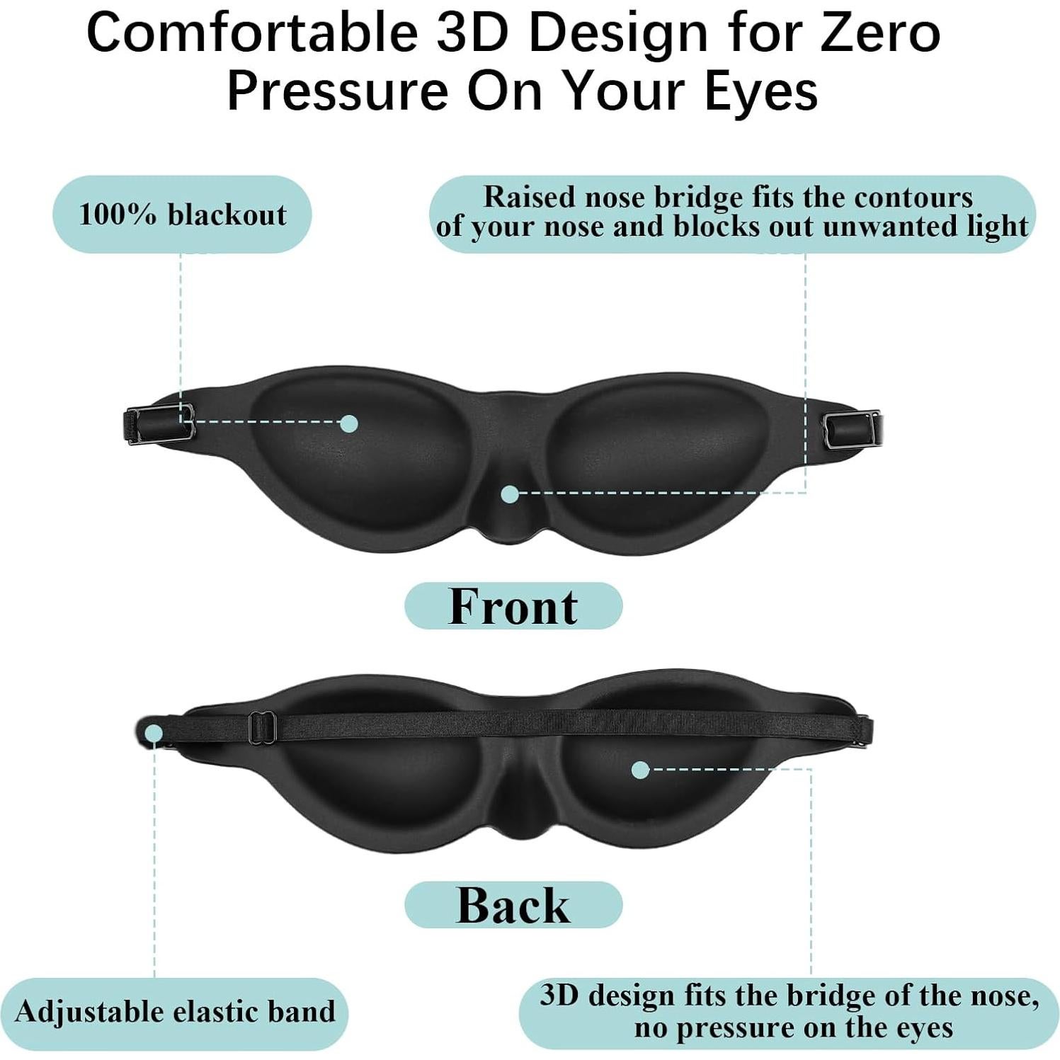 Gafas de Humedad para Ojos Secos LYS - Máscara de Sueño 3D