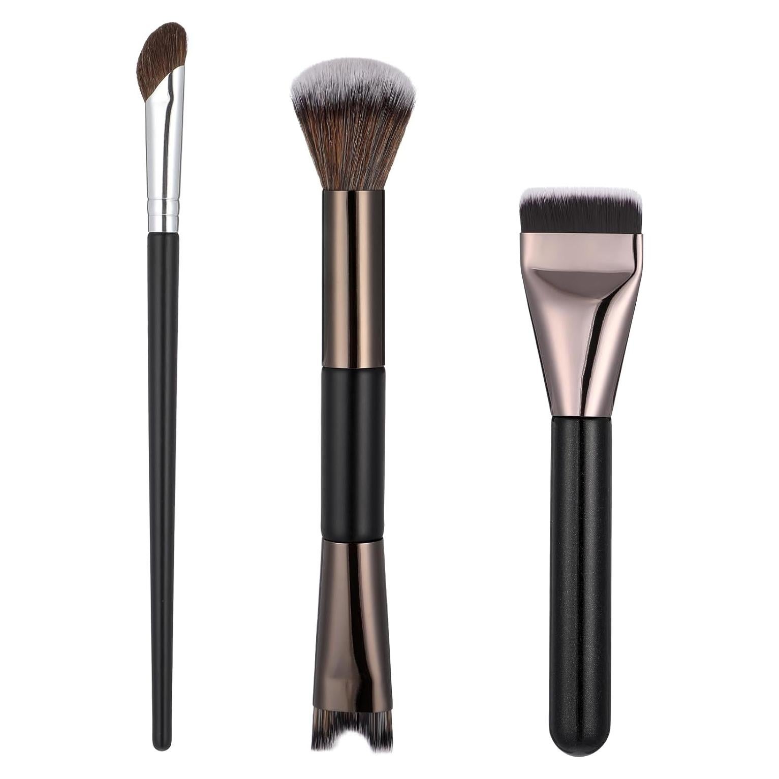 Juego de 3 Pinceles para Contorno de Nariz FdcZeyxior