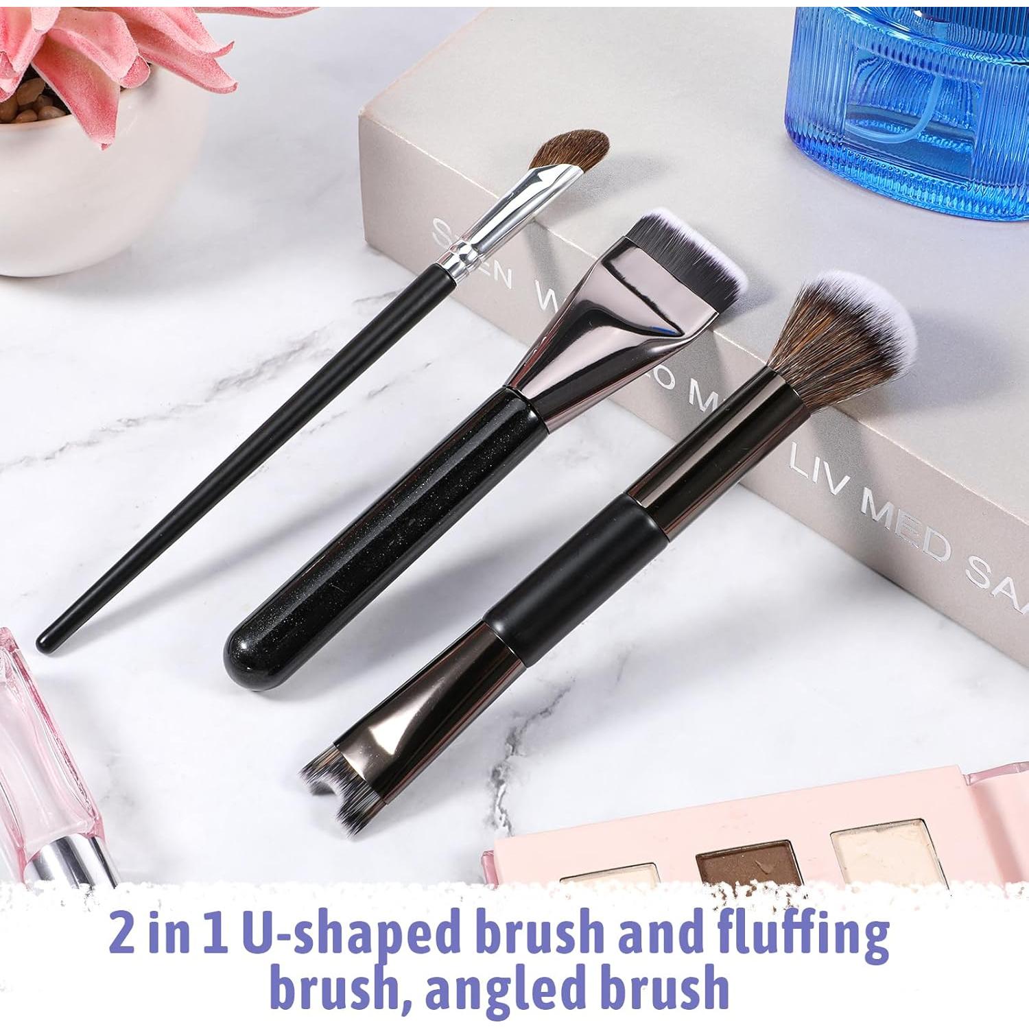 Juego de 3 Pinceles para Contorno de Nariz FdcZeyxior