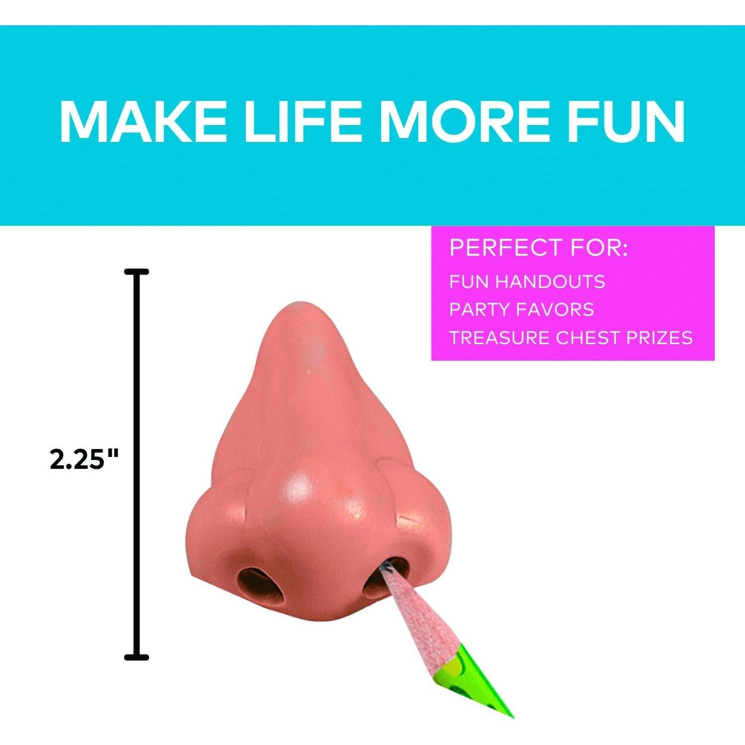 Sacapuntas de Plástico en Forma de Nariz Fun Express - 12 Pzas