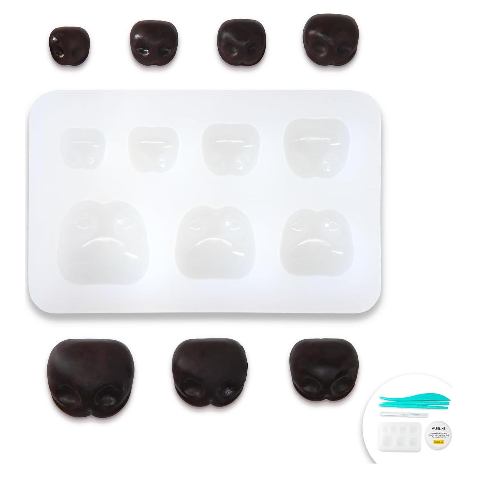 Moldes de Silicona Nuvretk para Narices de Perro - 7 Tamaños