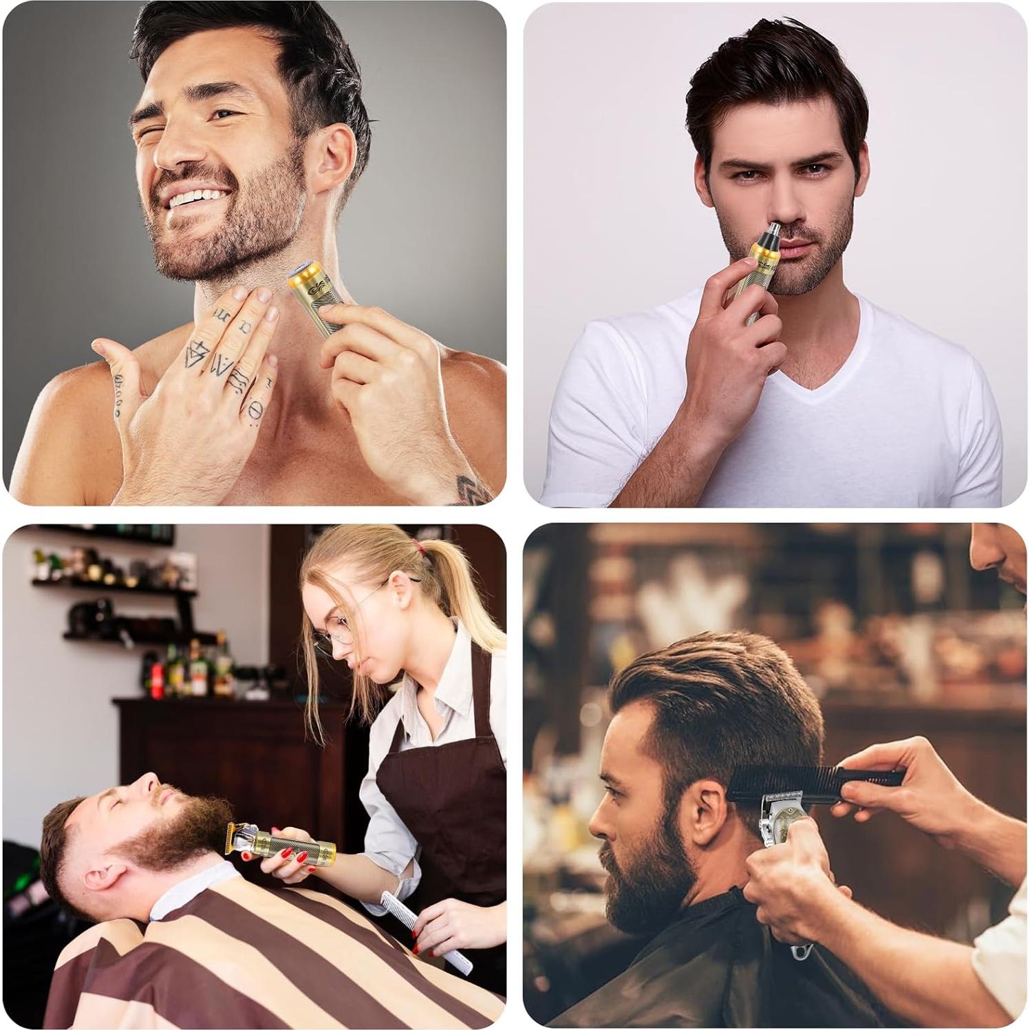 Juego de Cortapelos Profesional PXLISIE Inalámbrico Bronce