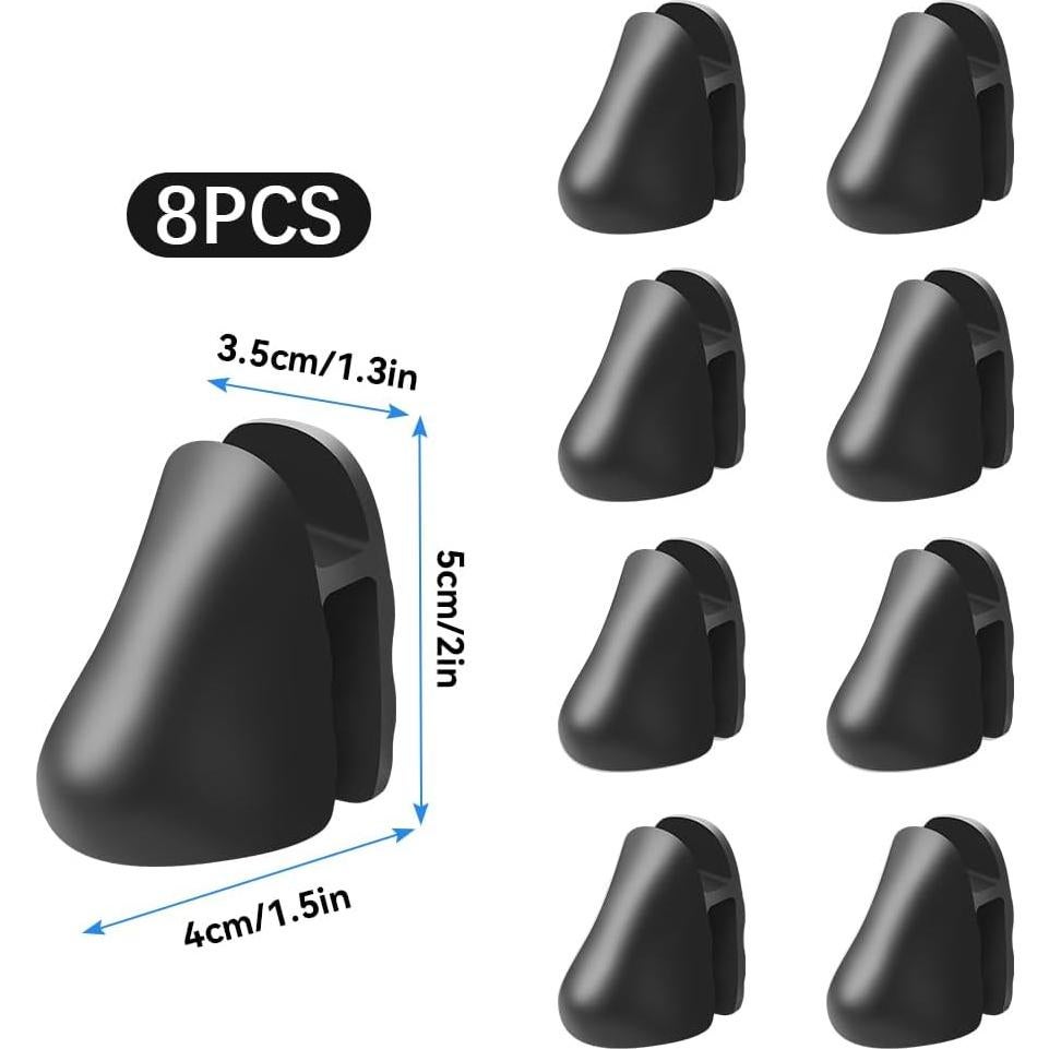 Soporte para Gafas Autoadhesivo Senbos - 8 Piezas, Negro