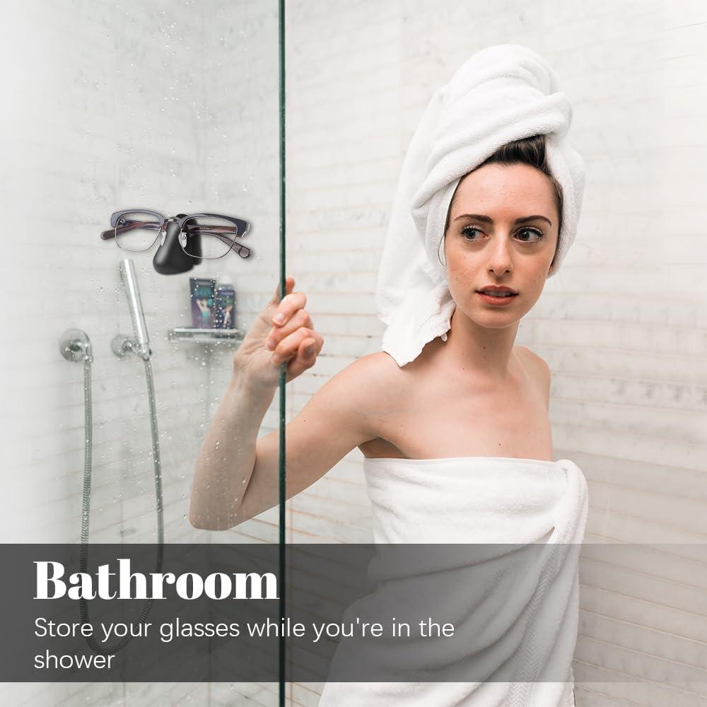 Soporte para Gafas Autoadhesivo Senbos - 8 Piezas, Negro