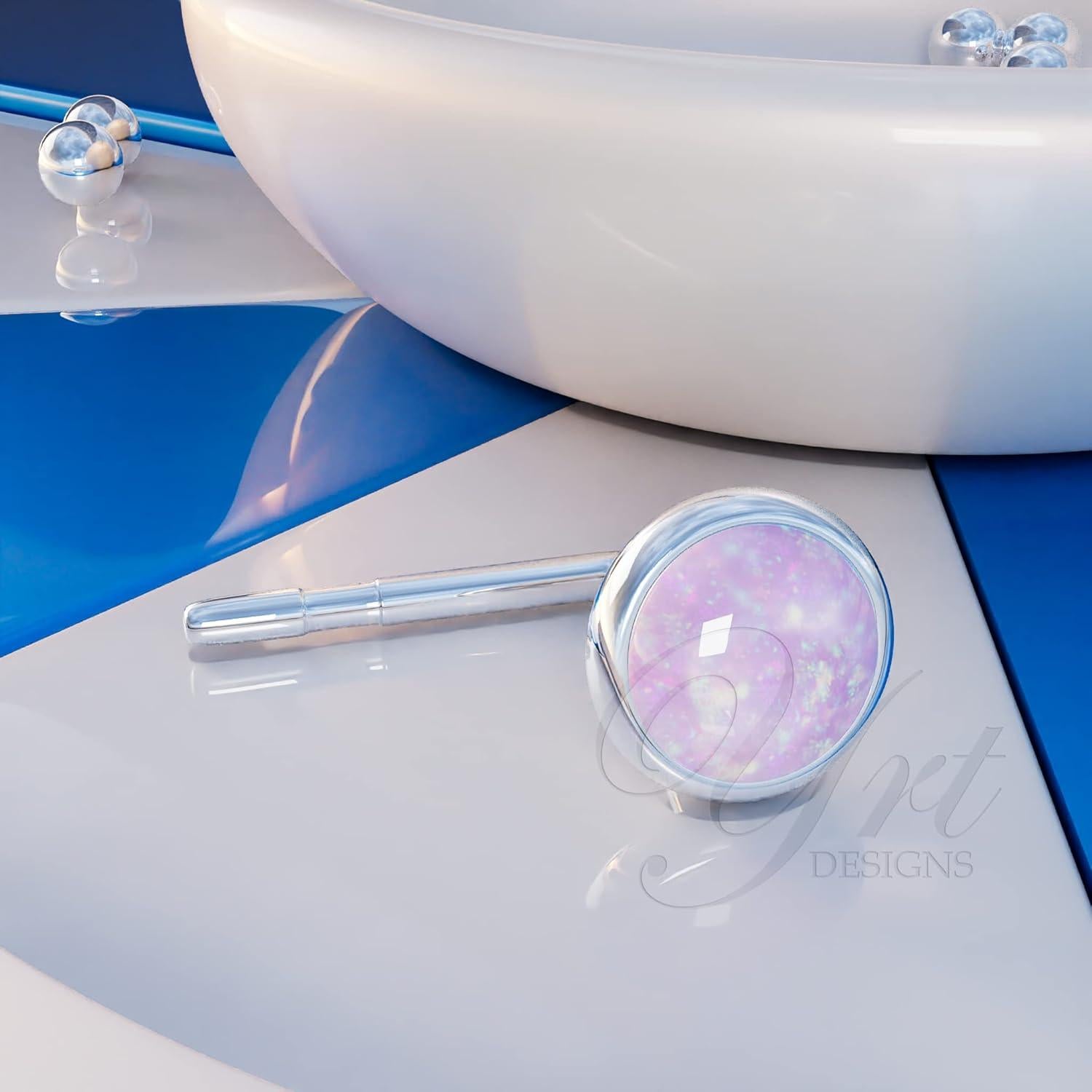 Stud de Nariz en Forma de L Plata Esterlina 925 Ópalo 3mm