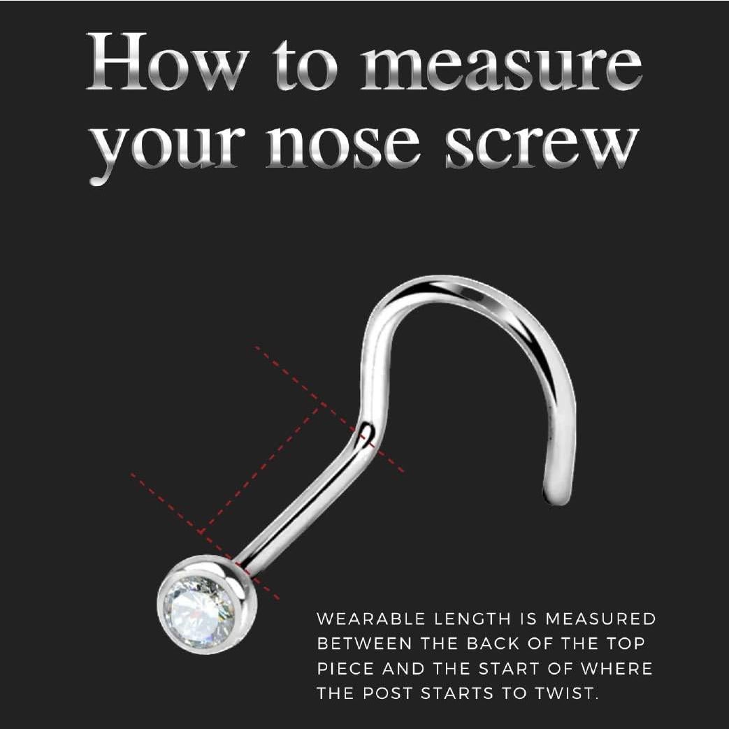 Anillo de Nariz Titanio 20G con Cristal 2mm Joyería Corporal