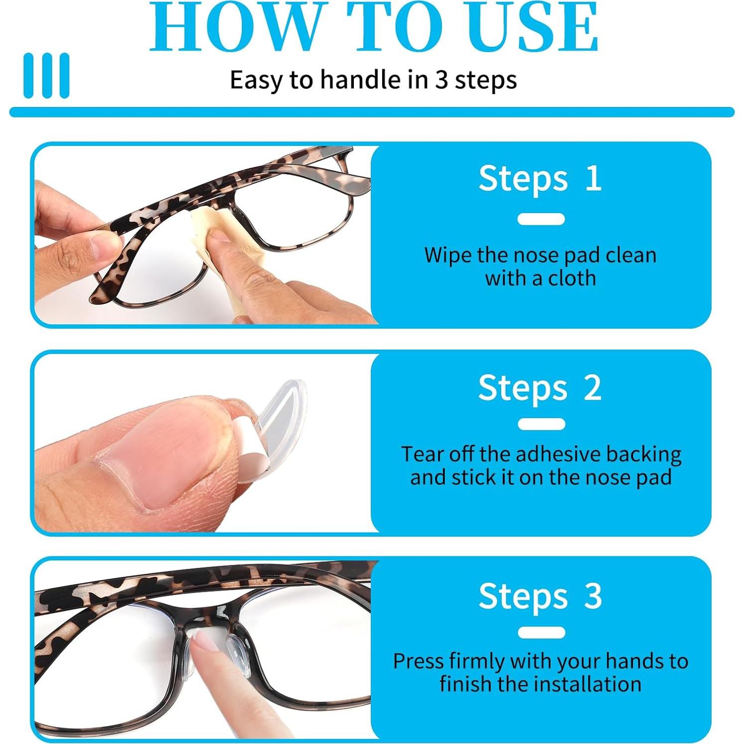 15 Pares Almohadillas Silicona Suave para Gafas MGMOOA