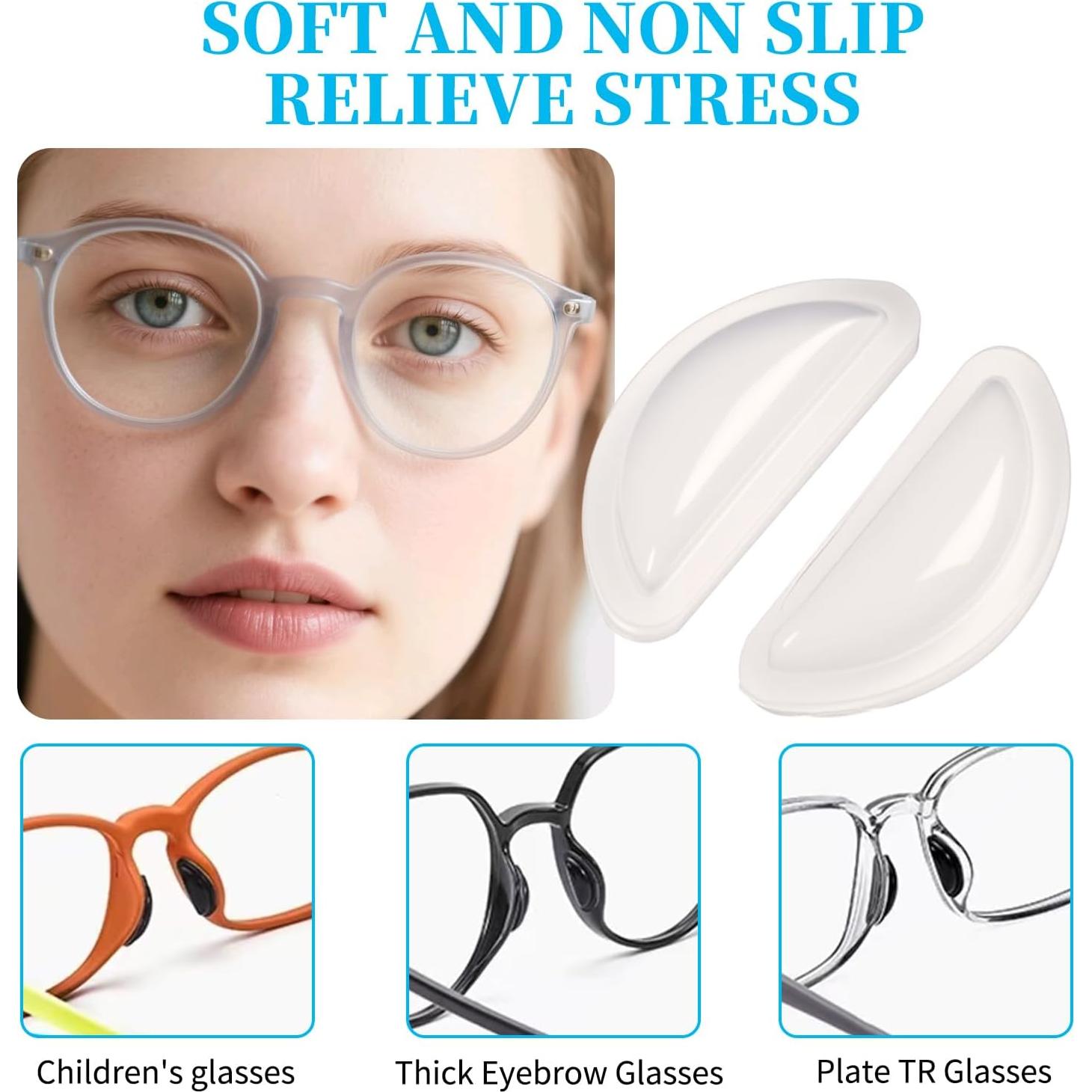 15 Pares Almohadillas Silicona Suave para Gafas MGMOOA