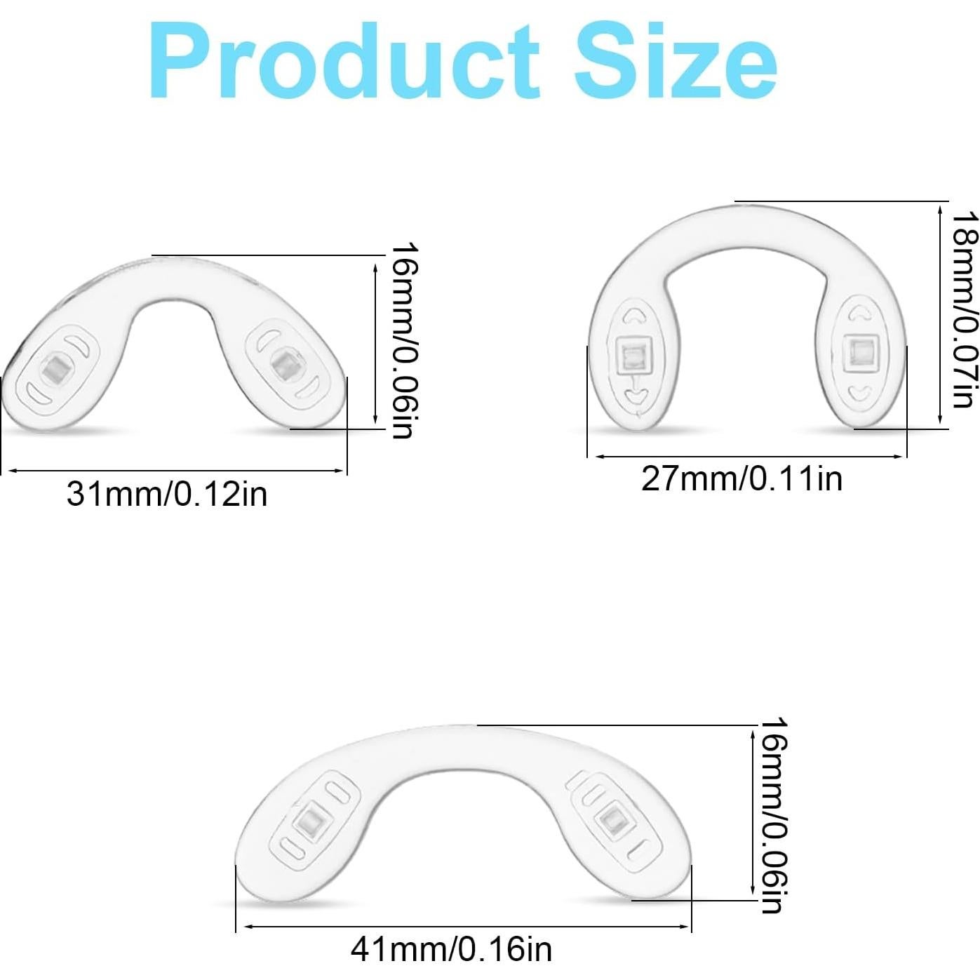 Almohadillas de nariz de silicona XLIUAX 15 piezas antideslizantes