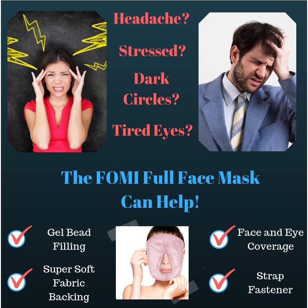 Máscara Facial Caliente Fría FOMI Care Rosa 20x17 cm