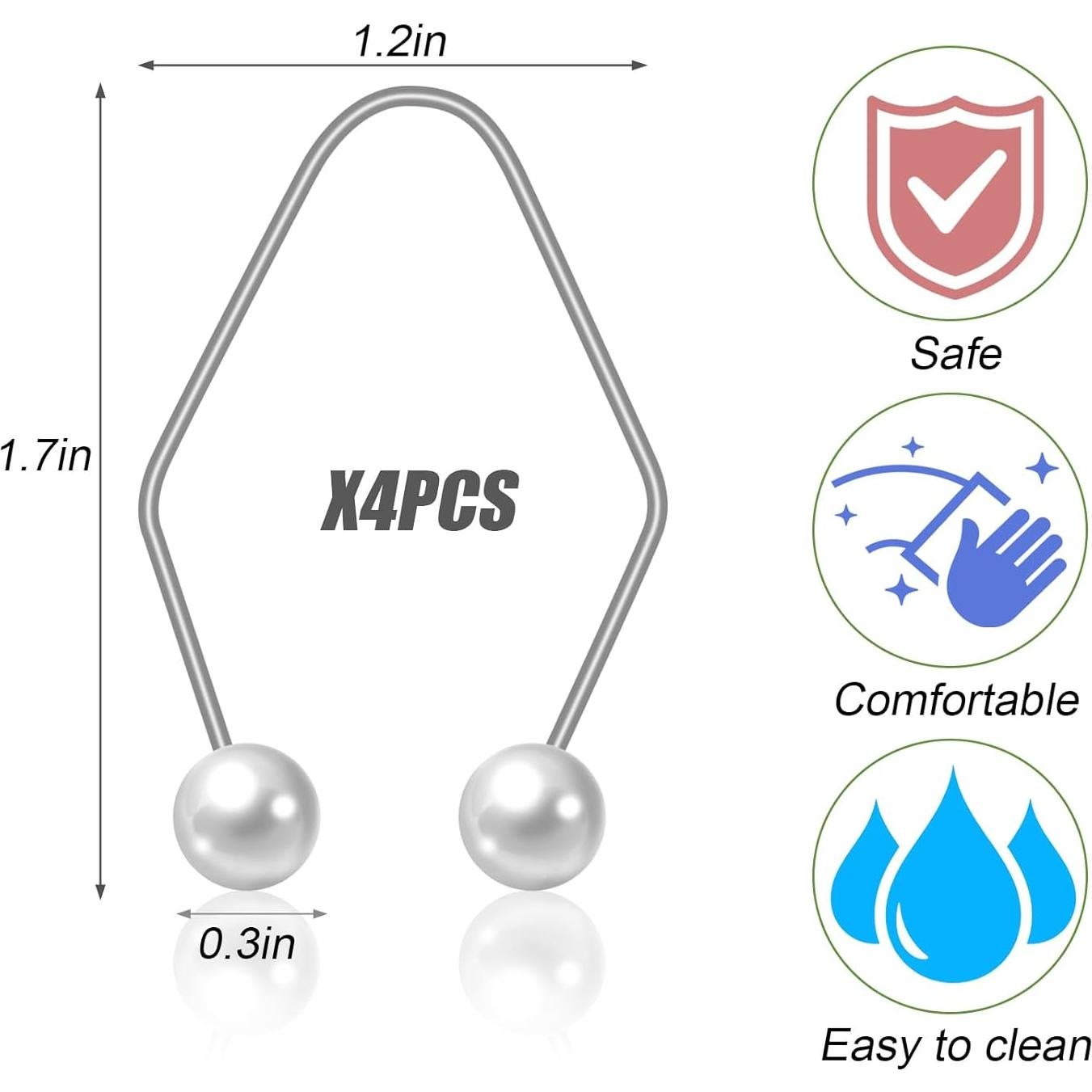 Creador de Hoyuelos para Mejillas Vodolo - 4 Piezas, Blanco