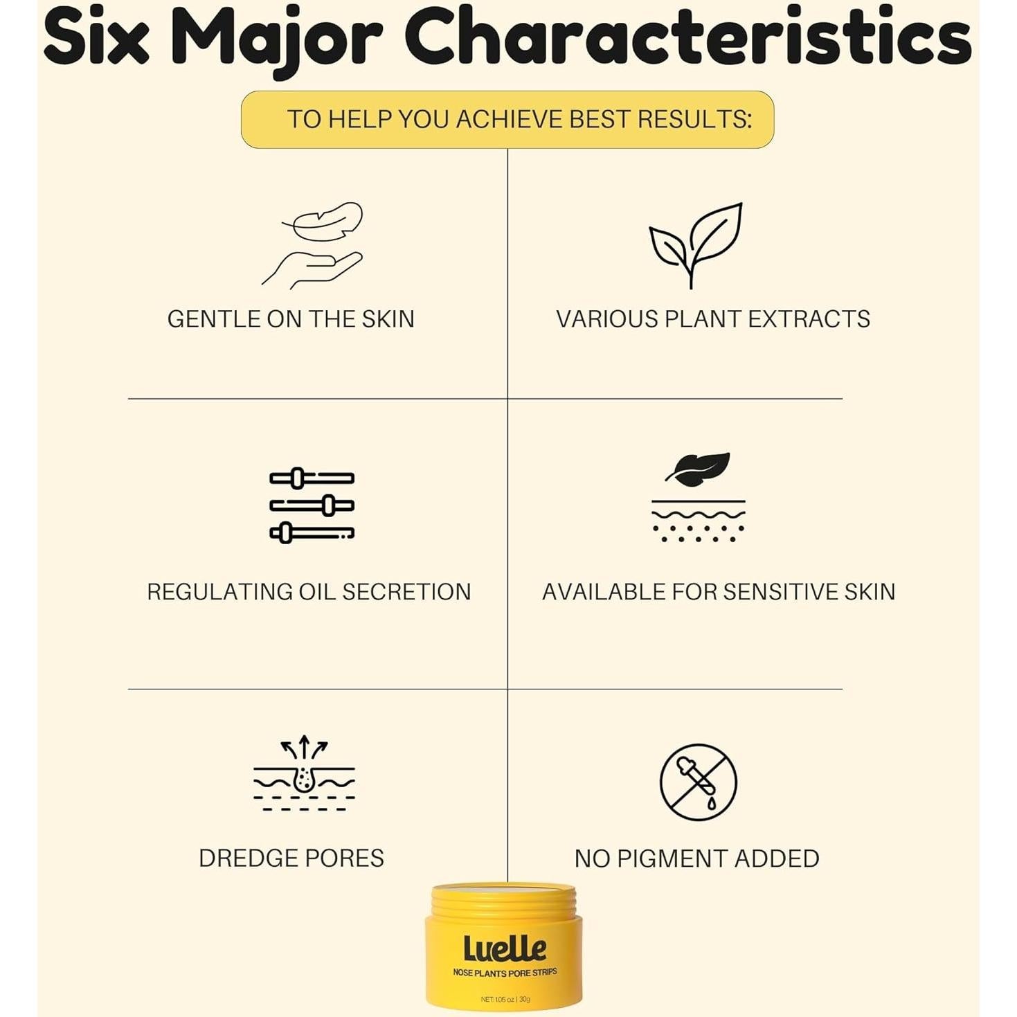 Tiras para Poros Luelle 100 PCS - Limpieza Profunda y Peel Off